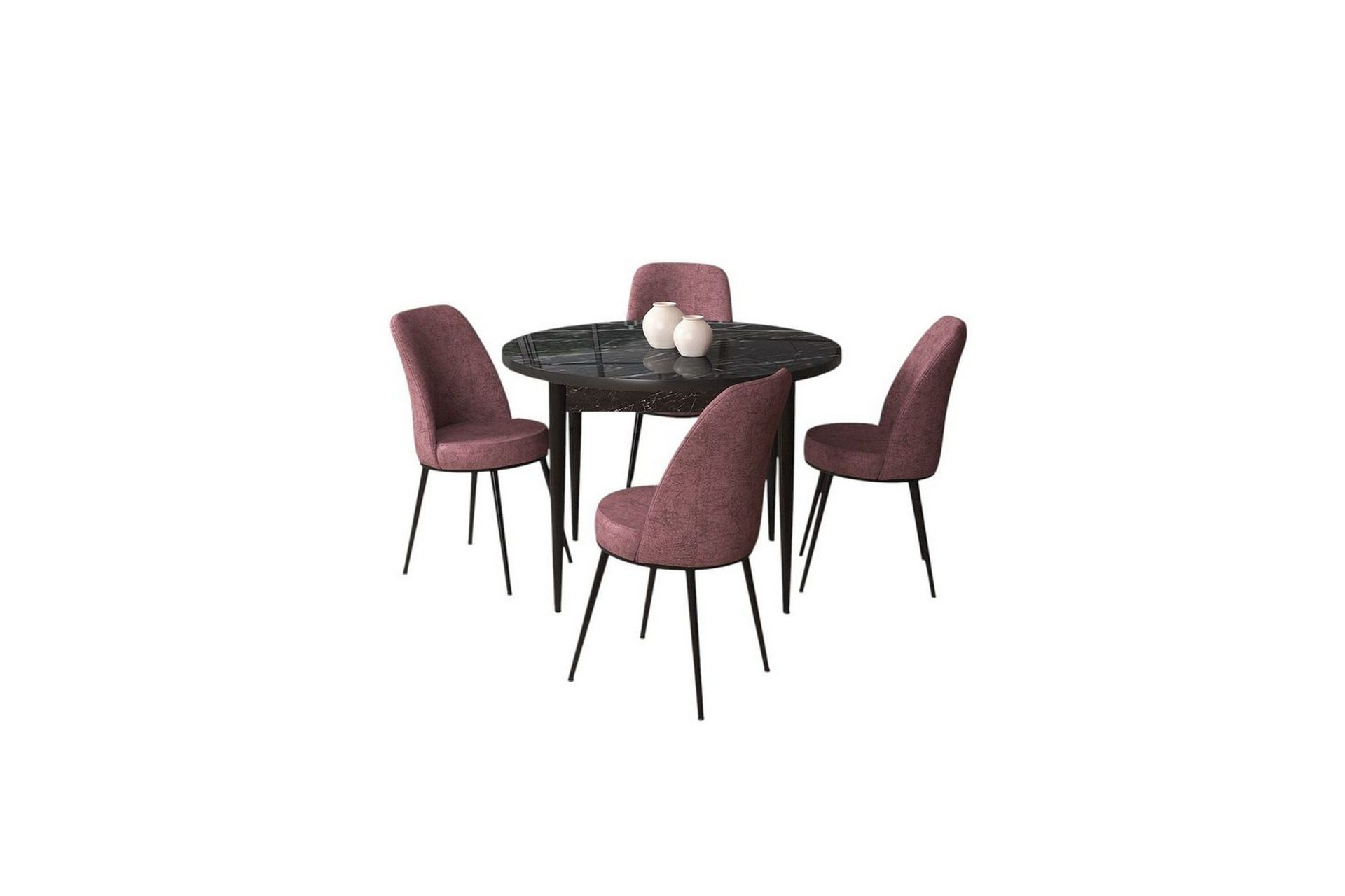 Tor Matgrupp 4-sits - Svart/Rosa