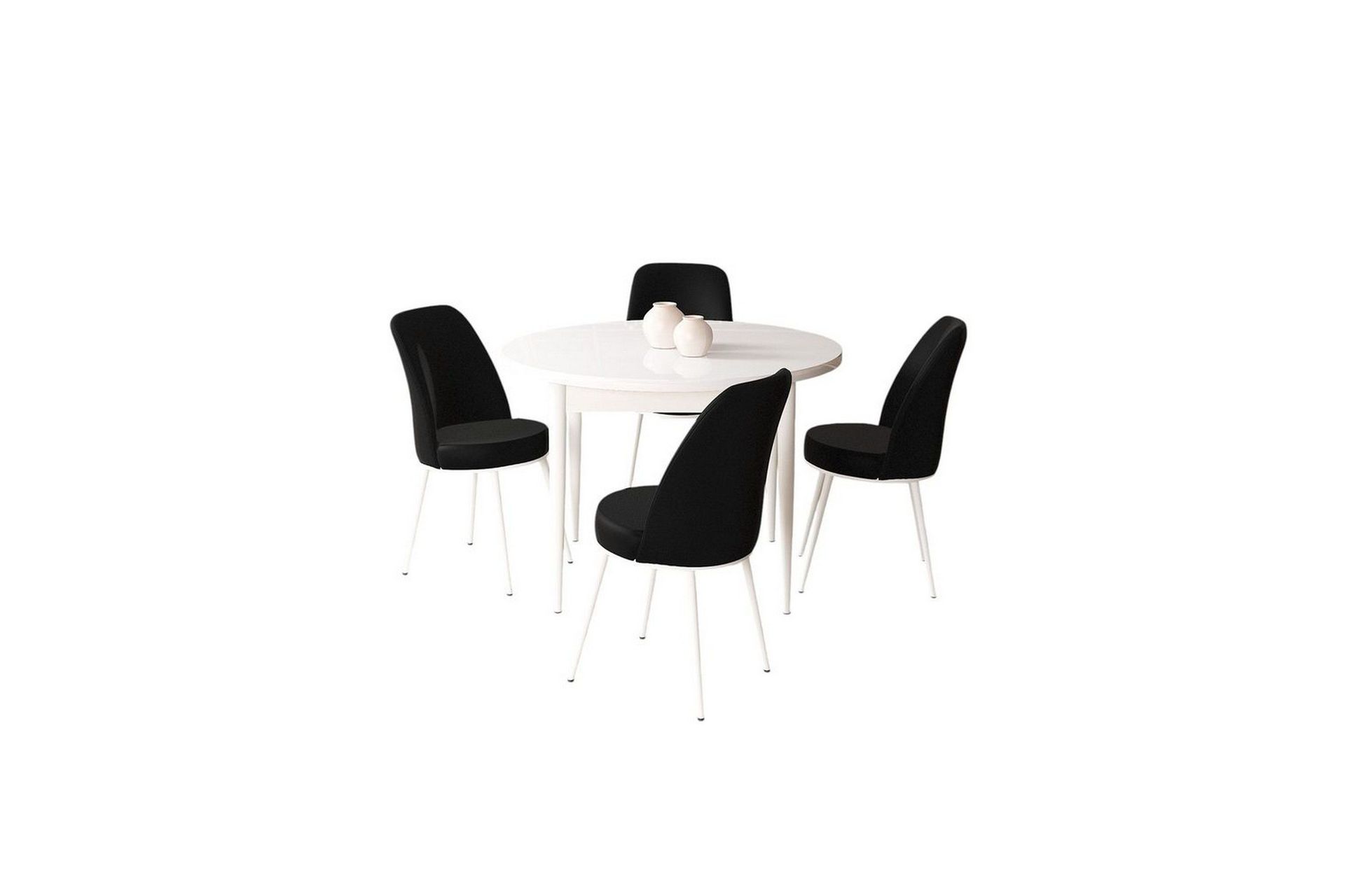 Tor Matgrupp 4-sits - Vit/Svart