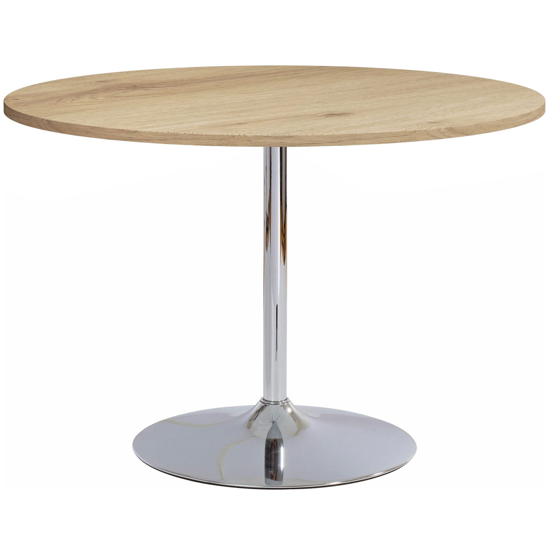 Trumpet Matbord Rund 110 cm - Ek/Krom