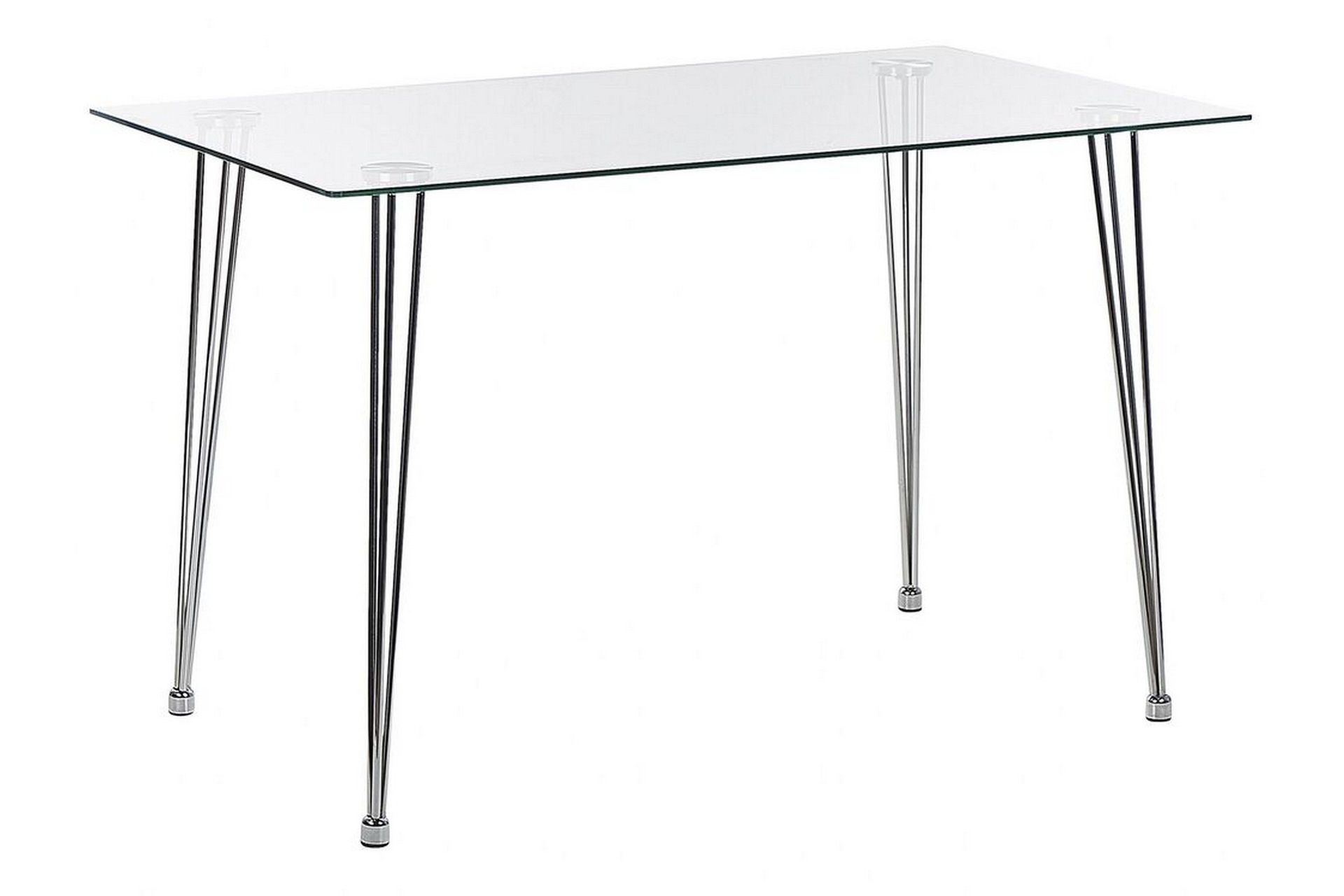 tullne matbord 70x120 cm - transparent/silver