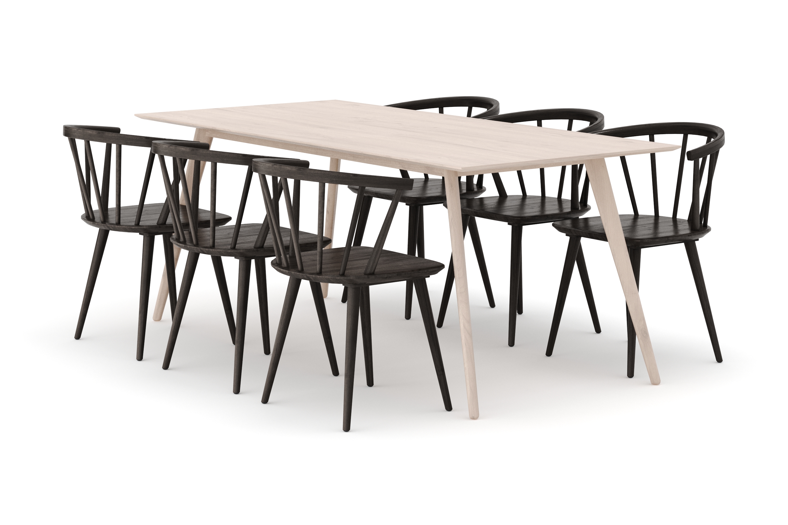 tyrö matgrupp med 6 st tyrö karmstolar -