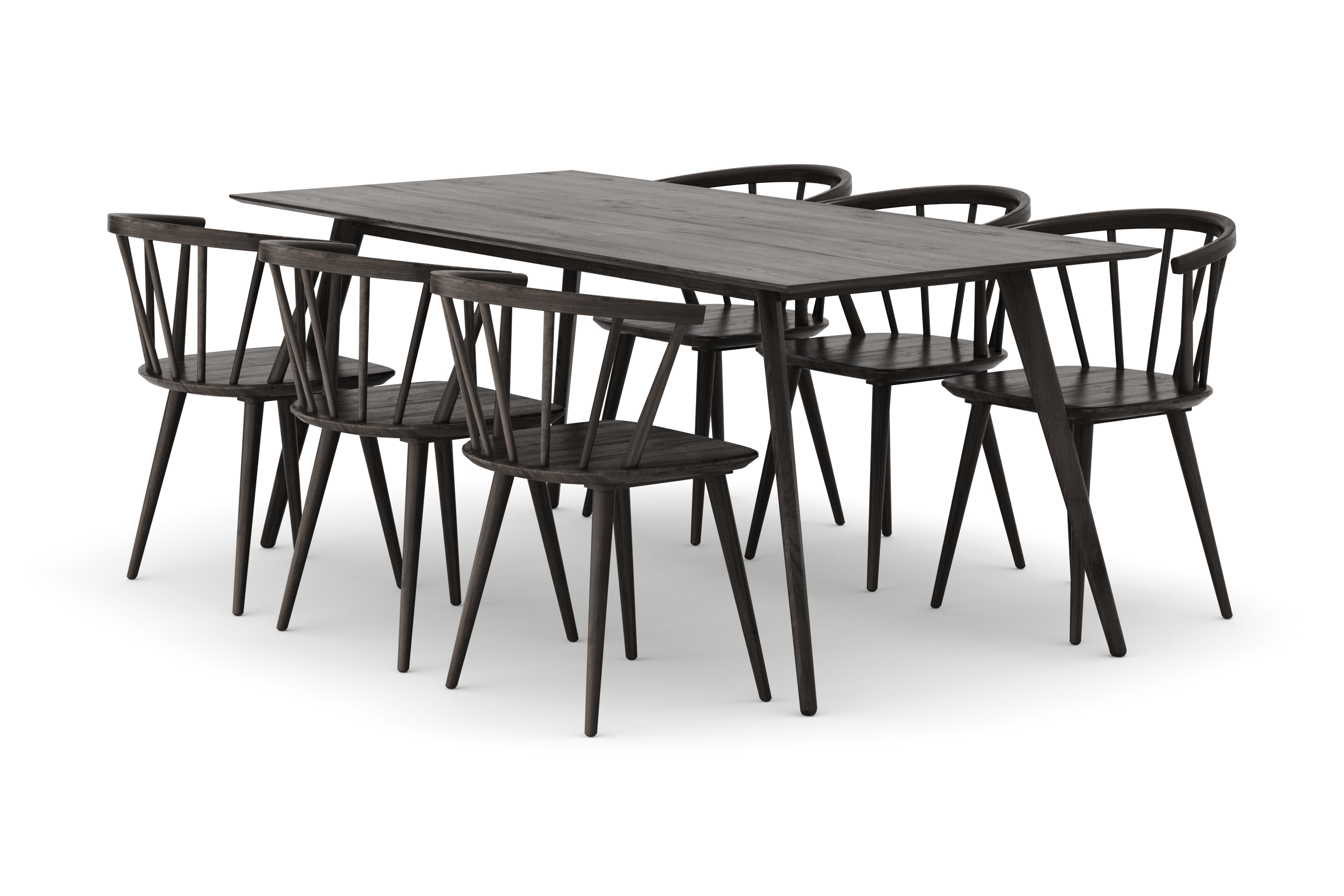 tyrö matgrupp med 6 st tyrö karmstolar -