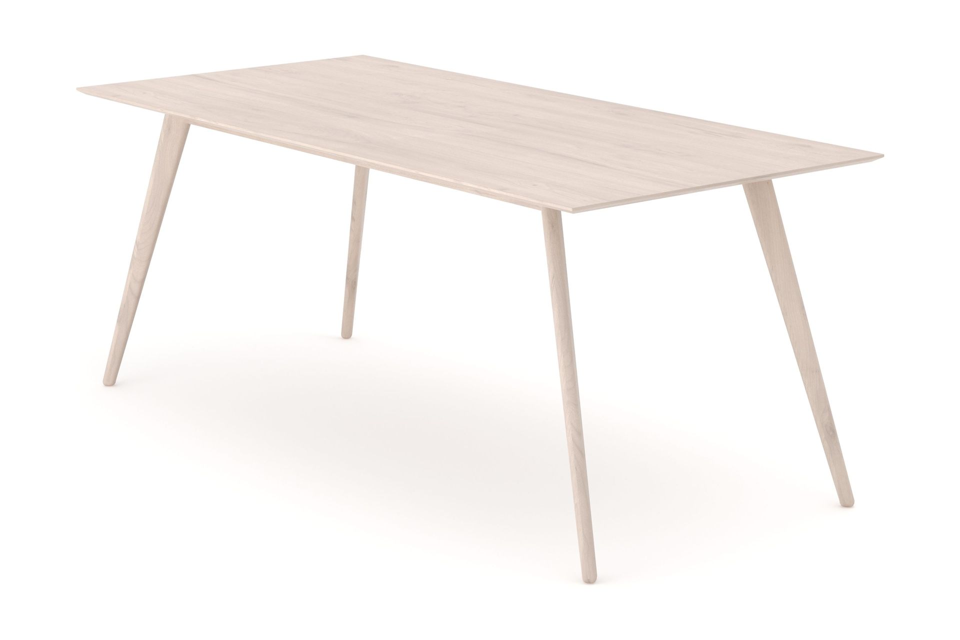 Tyr&ouml; Rektangul&auml;r Matbord & k&ouml;ksbord 190x90 cm Asktr&auml; - Whitewash