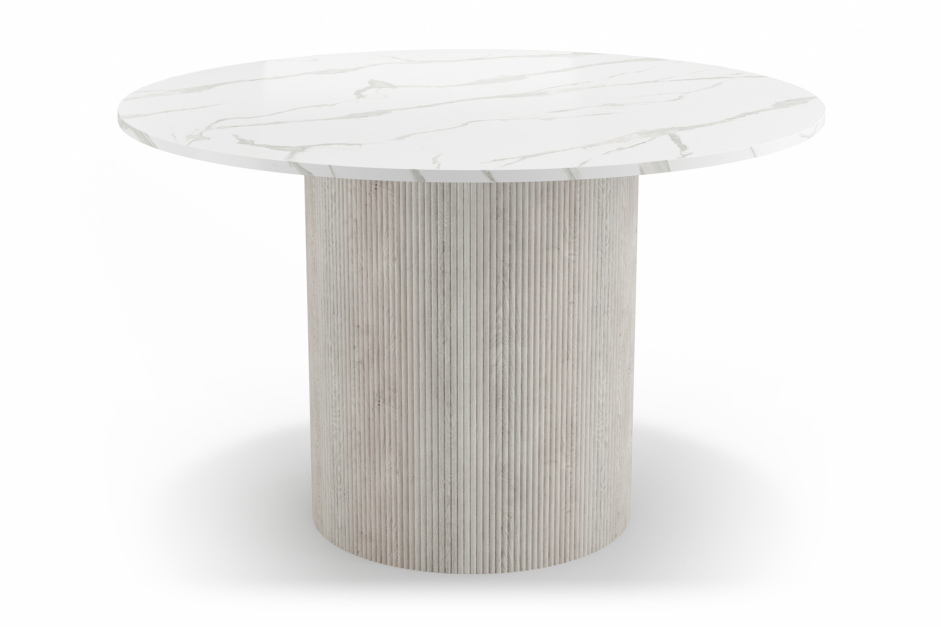 uppveda matbord 120 cm rund - vit