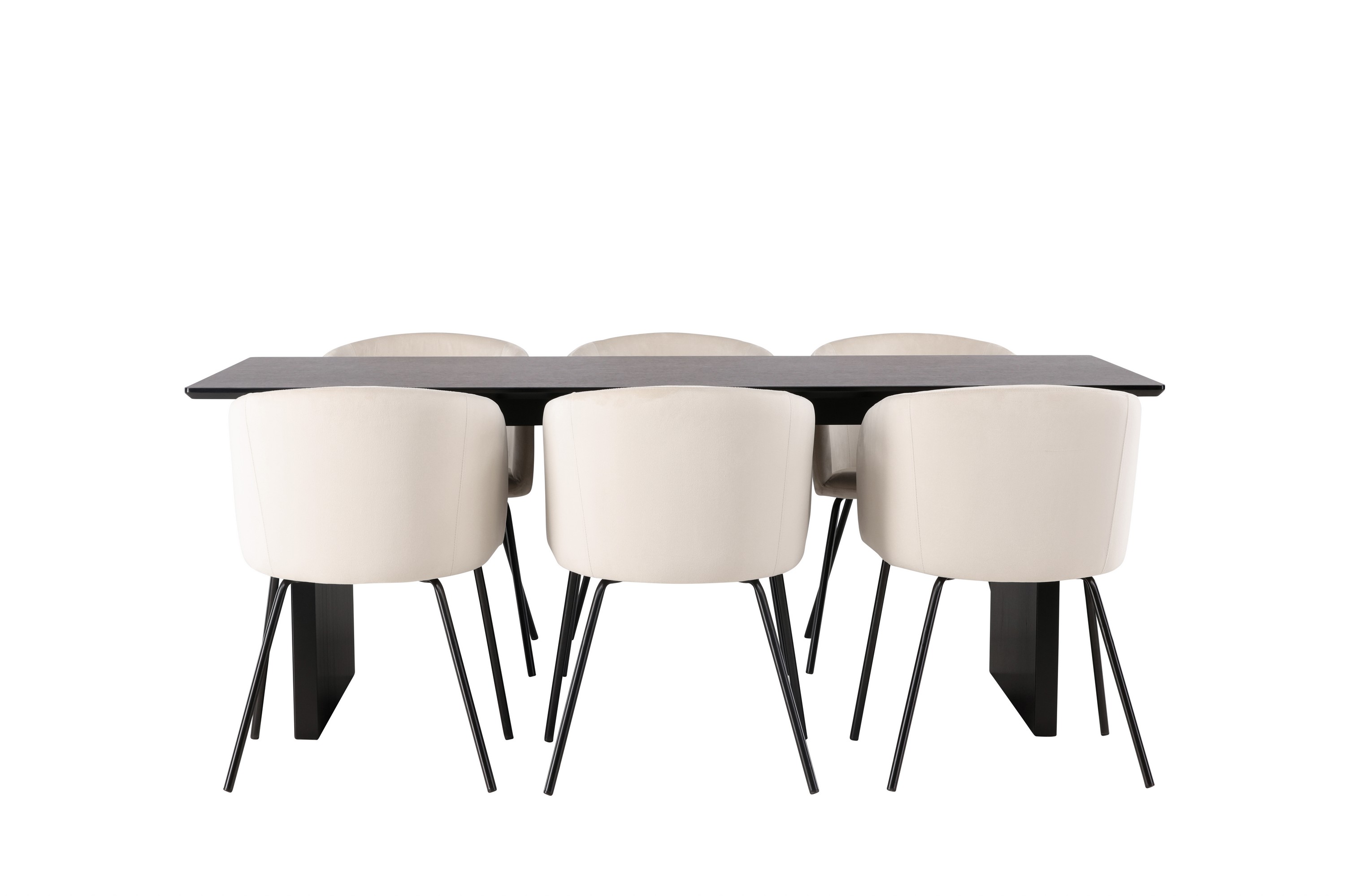 Vail Matgrupp 200 cm Rektangulär med 6 Berit stolar Beige