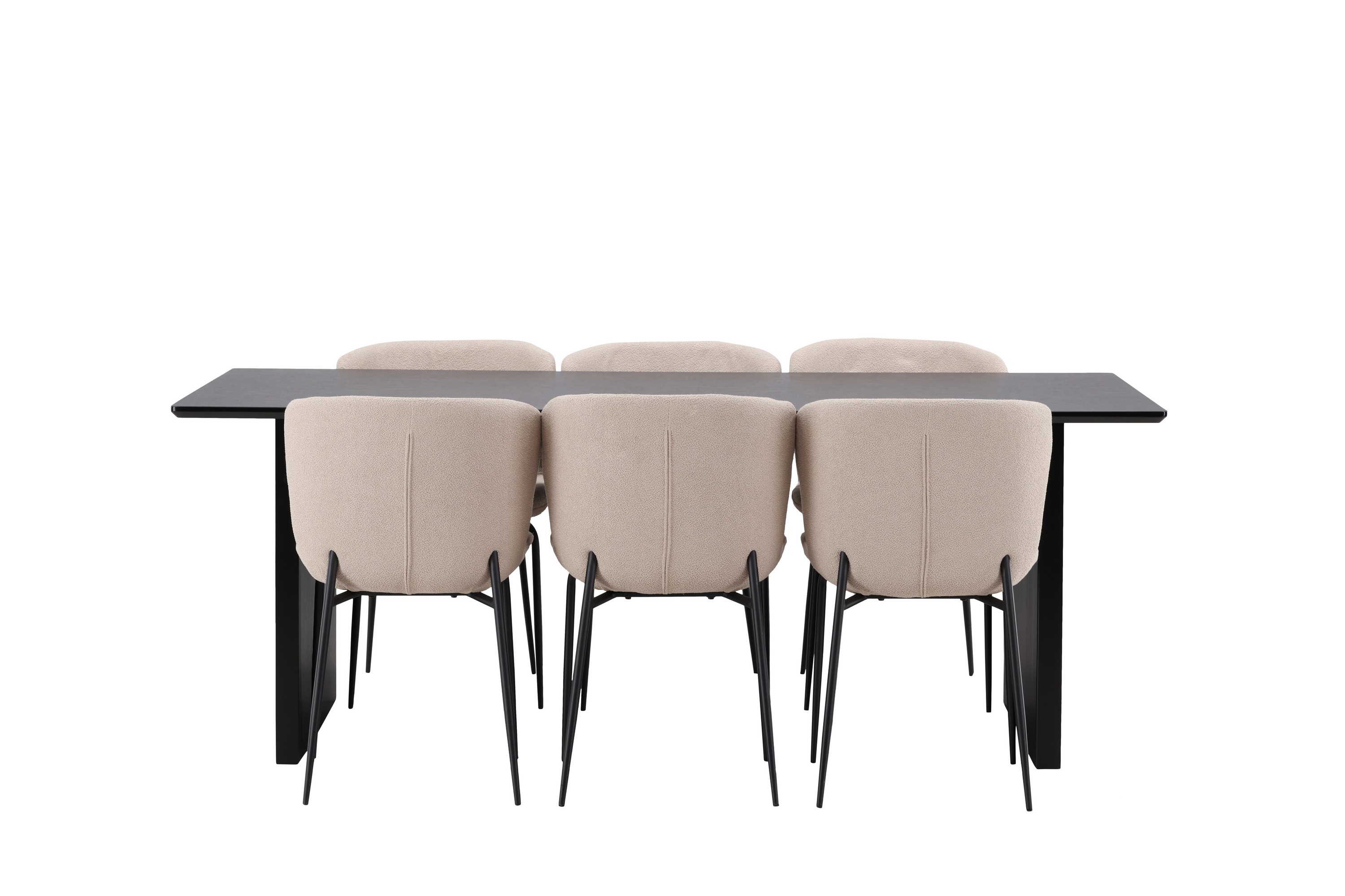 Vail Matgrupp 200 cm Rektangulär med 6 Modesto stolar Beige