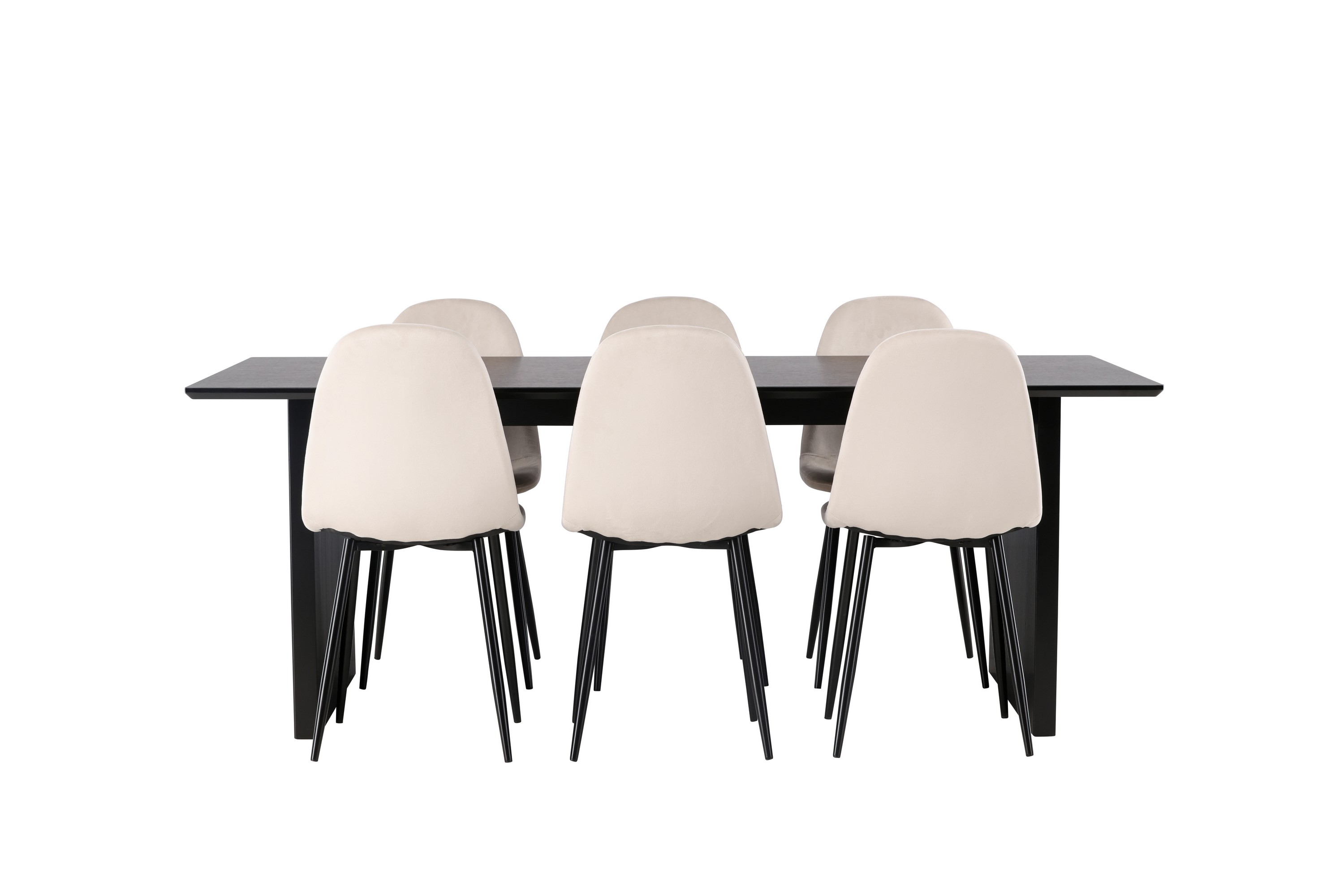 Vail Matgrupp 200 cm Rektangulär med 6 Polar stolar Beige