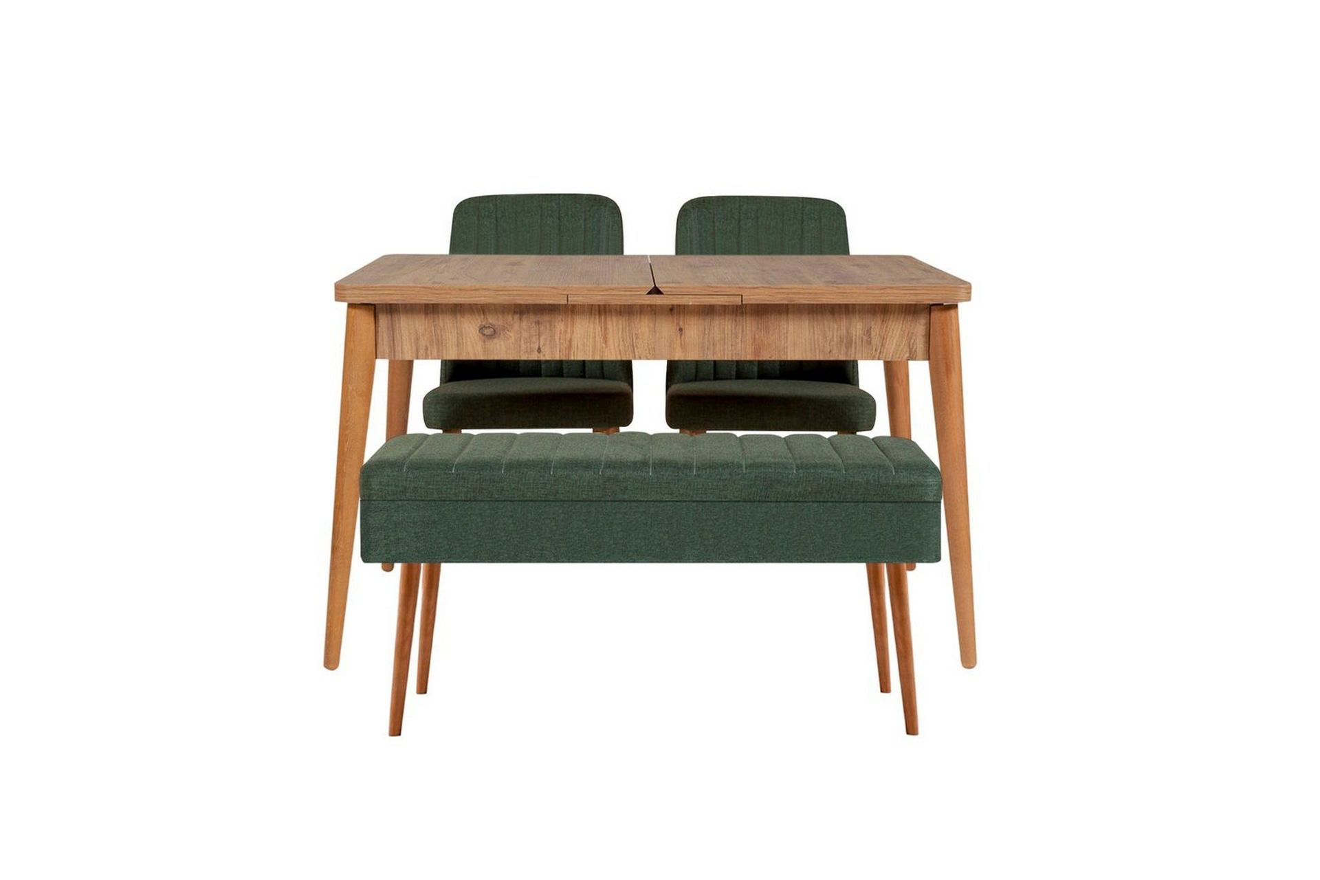Valsot Matgrupp 129 cm Rektangul&auml;r - Natur/Gr&ouml;n