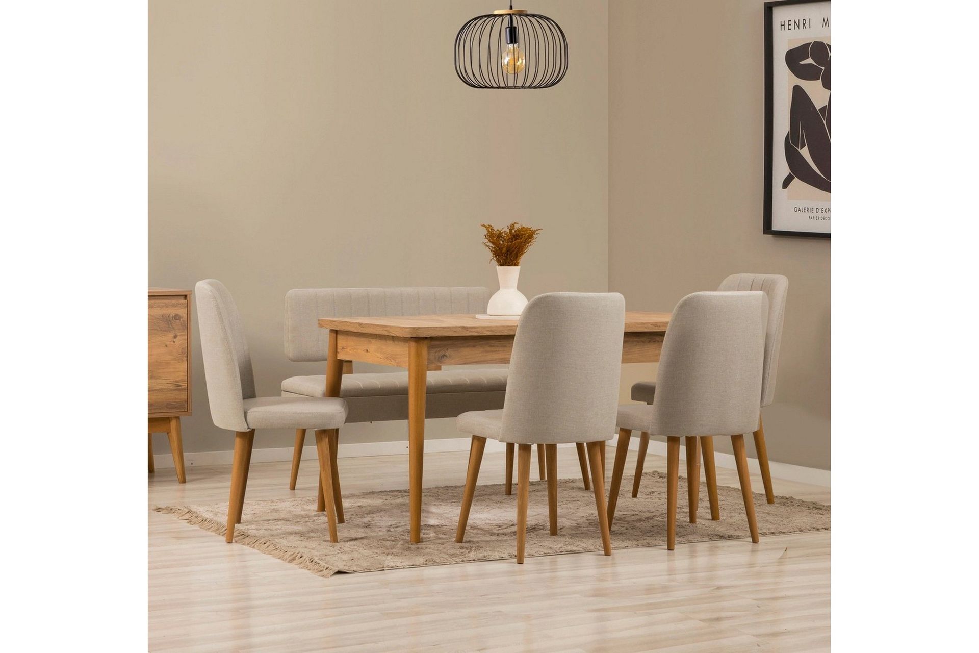 Valsot Matgrupp Rektangul&auml;r - Beige