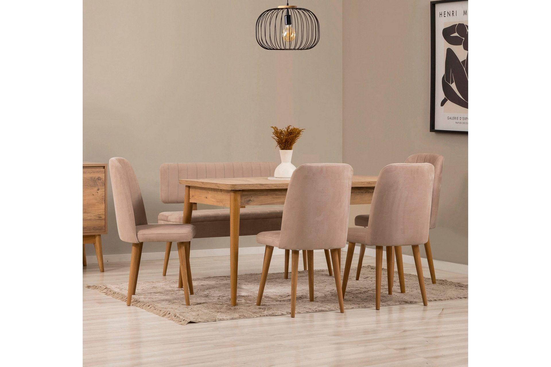 Valsot Matgrupp Rektangul&auml;r - Beige
