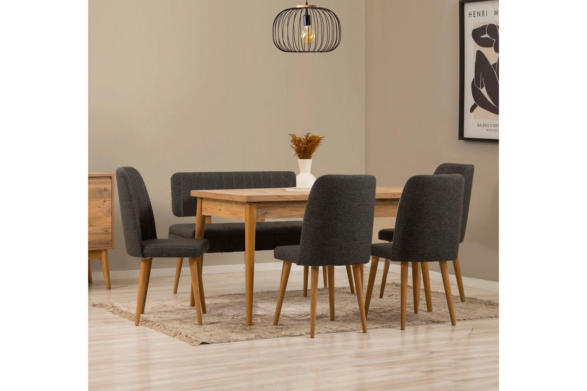 Valsot Matgrupp Rektangul&auml;r - M&ouml;rkgr&aring;