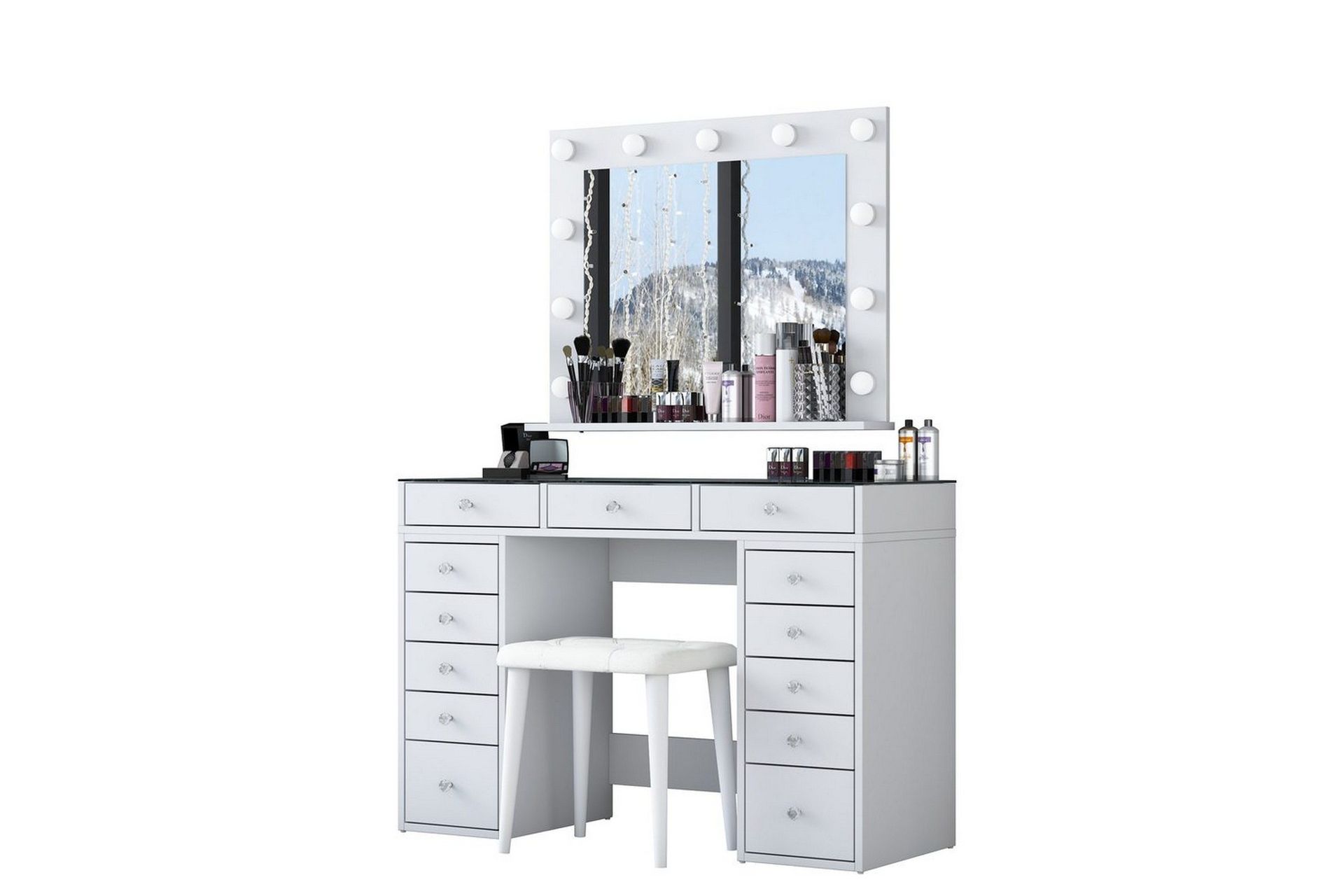 Varlin Sminkbord 120 cm - Vit