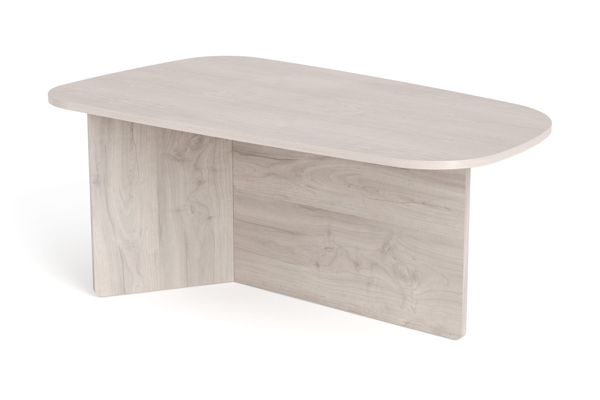 Vento Soffbord 120x70 cm ovalt i tr&auml; - Vitlaserad ek