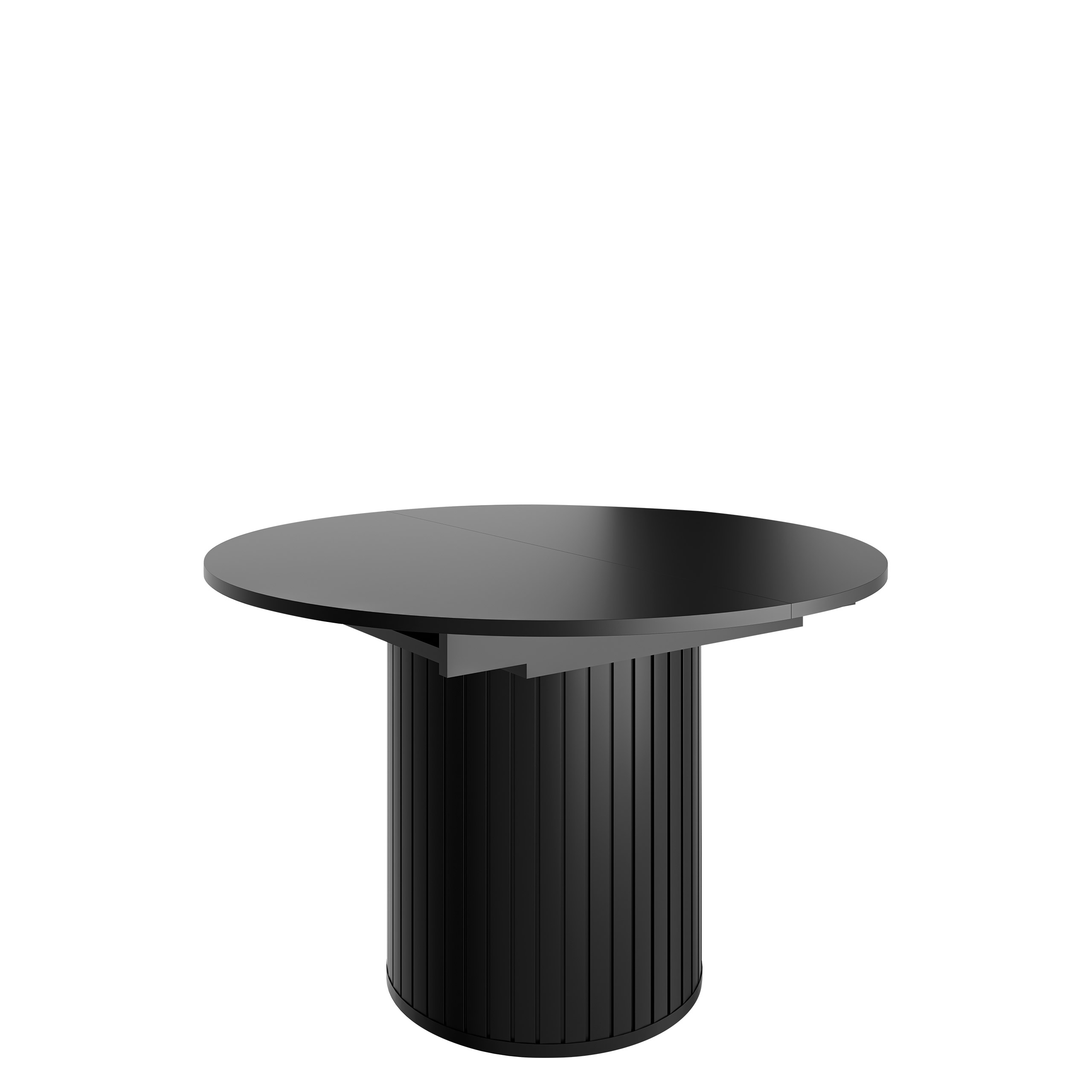 veyricor förlängningsbart matbord 120-160 cm rund - svart