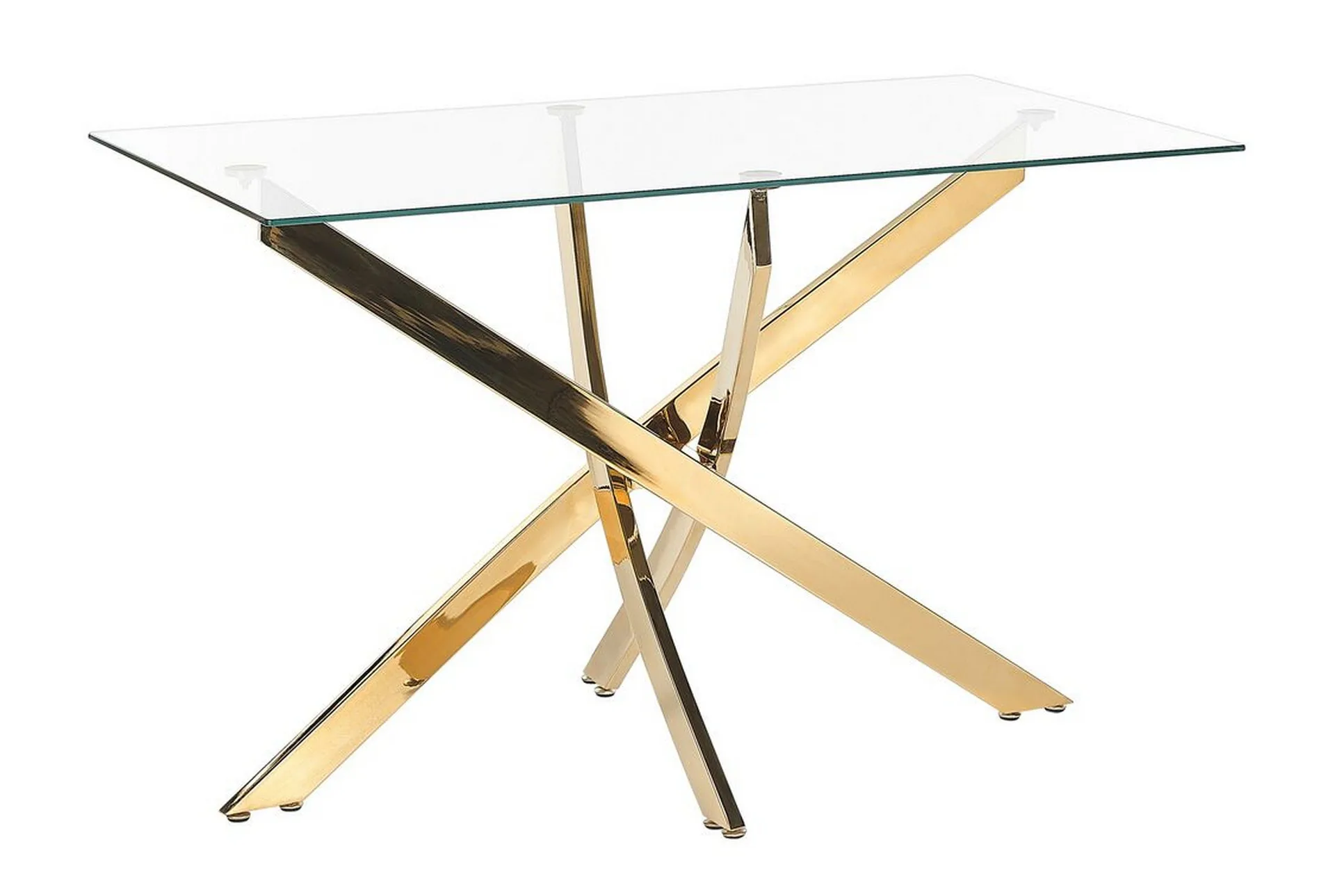 Vincenzo Matbord 70x120 cm - Transparent/Guld