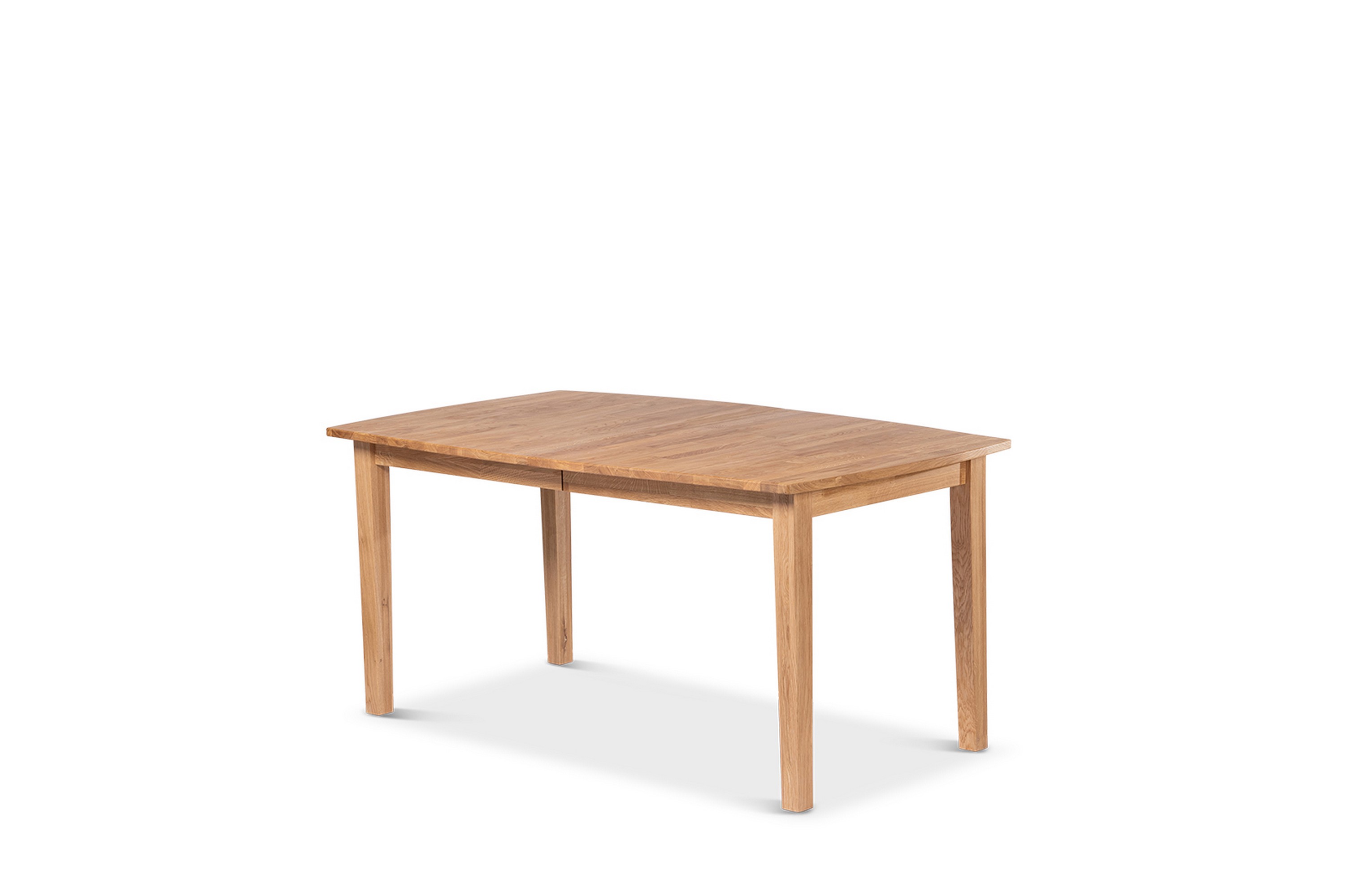 visby förlängningsbart matbord 160-120 cm ovalt för 6 personer i massivt trä - brun/natur