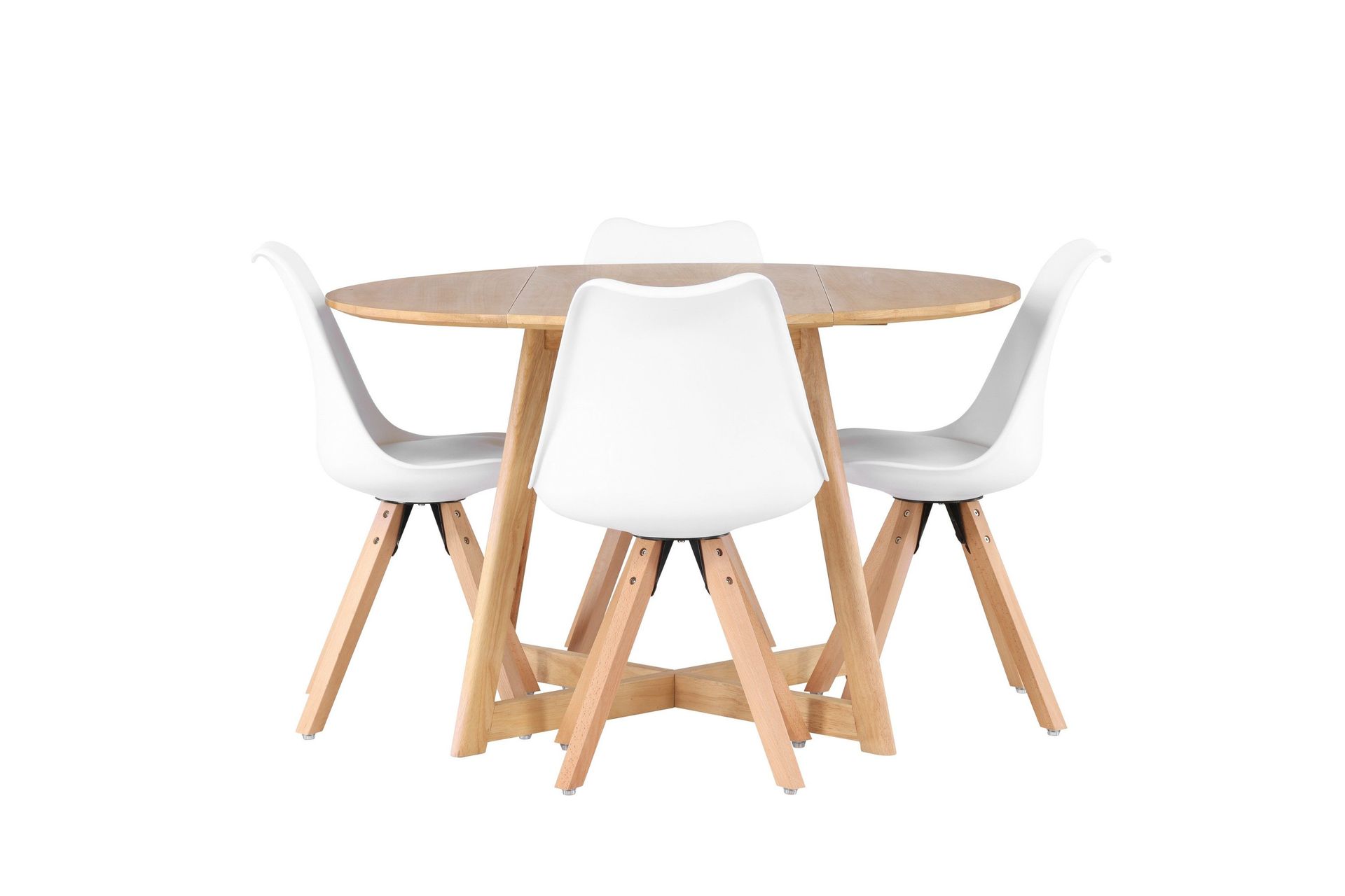 Yakidon Matgrupp  120 cm Rund med 4 Zeno stolar - Brun