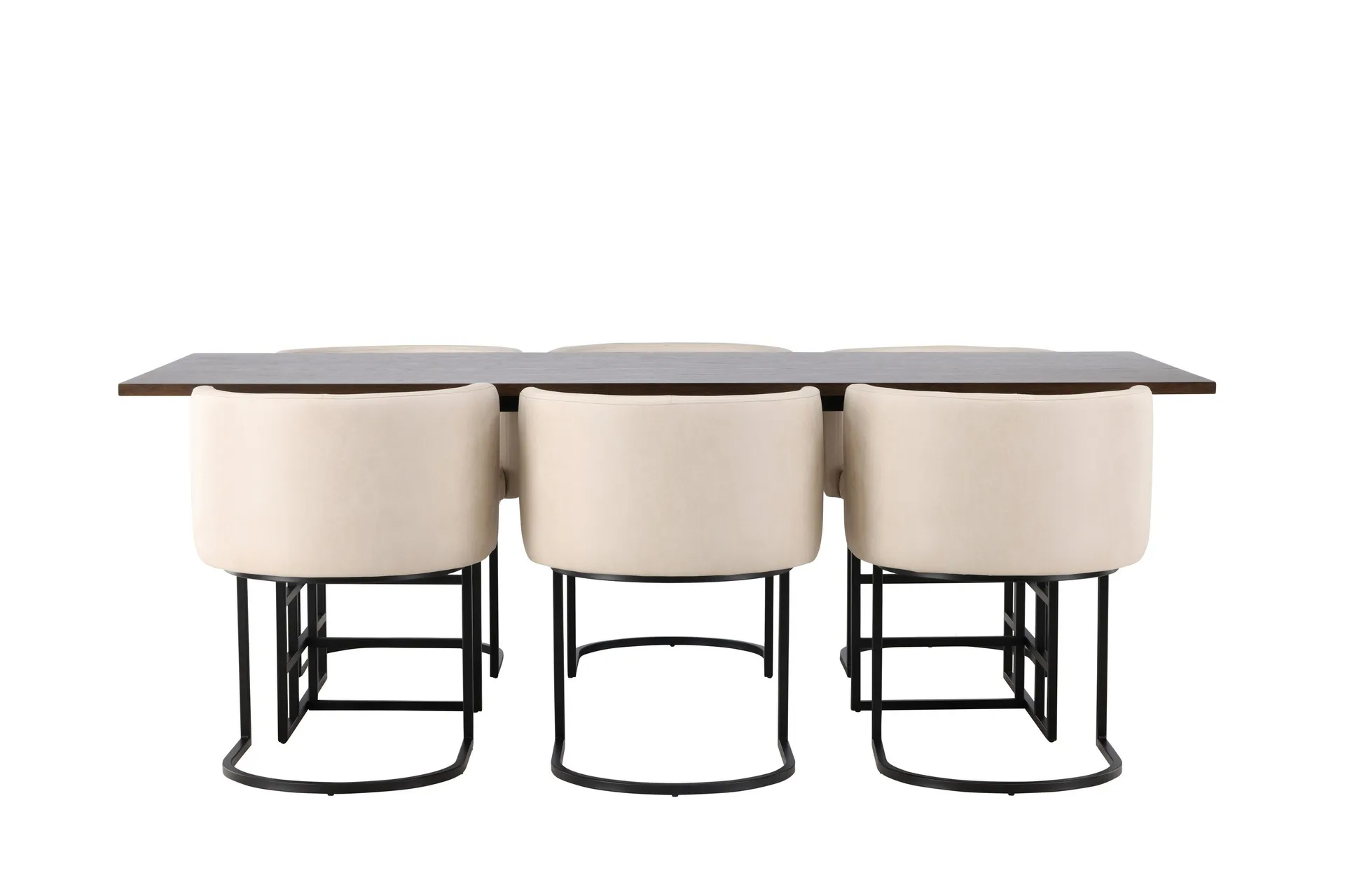 Ystad Matgrupp 220 cm Rektangul&auml;r med 6 Simrishman stolar - Beige