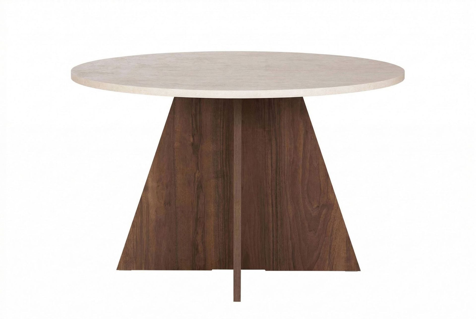 Zalen Matbord 120x75x120 cm - Travertine Walnut