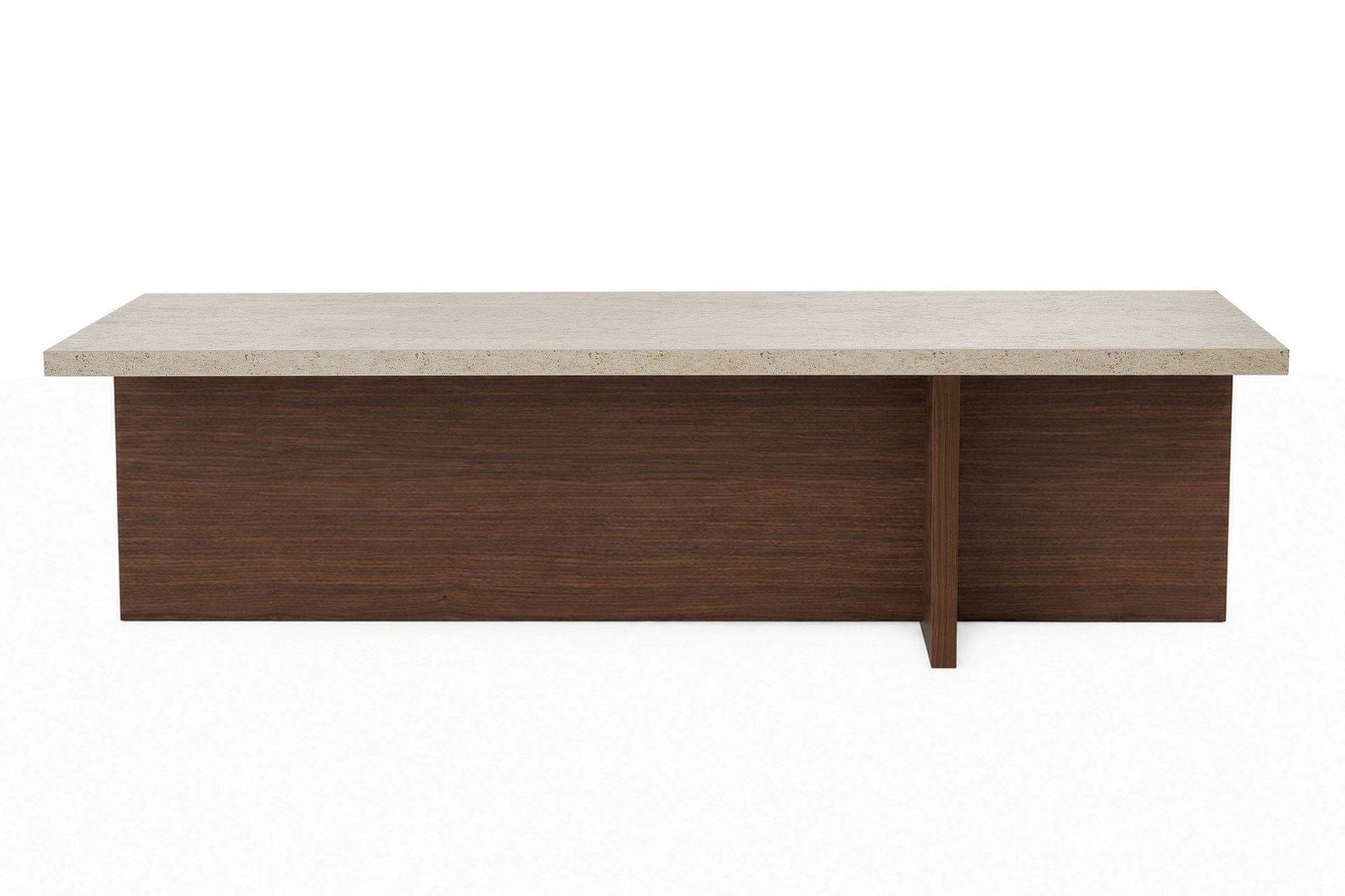 Zephral Soffbord 120x30x45 cm - Travertin, Milano Walnut