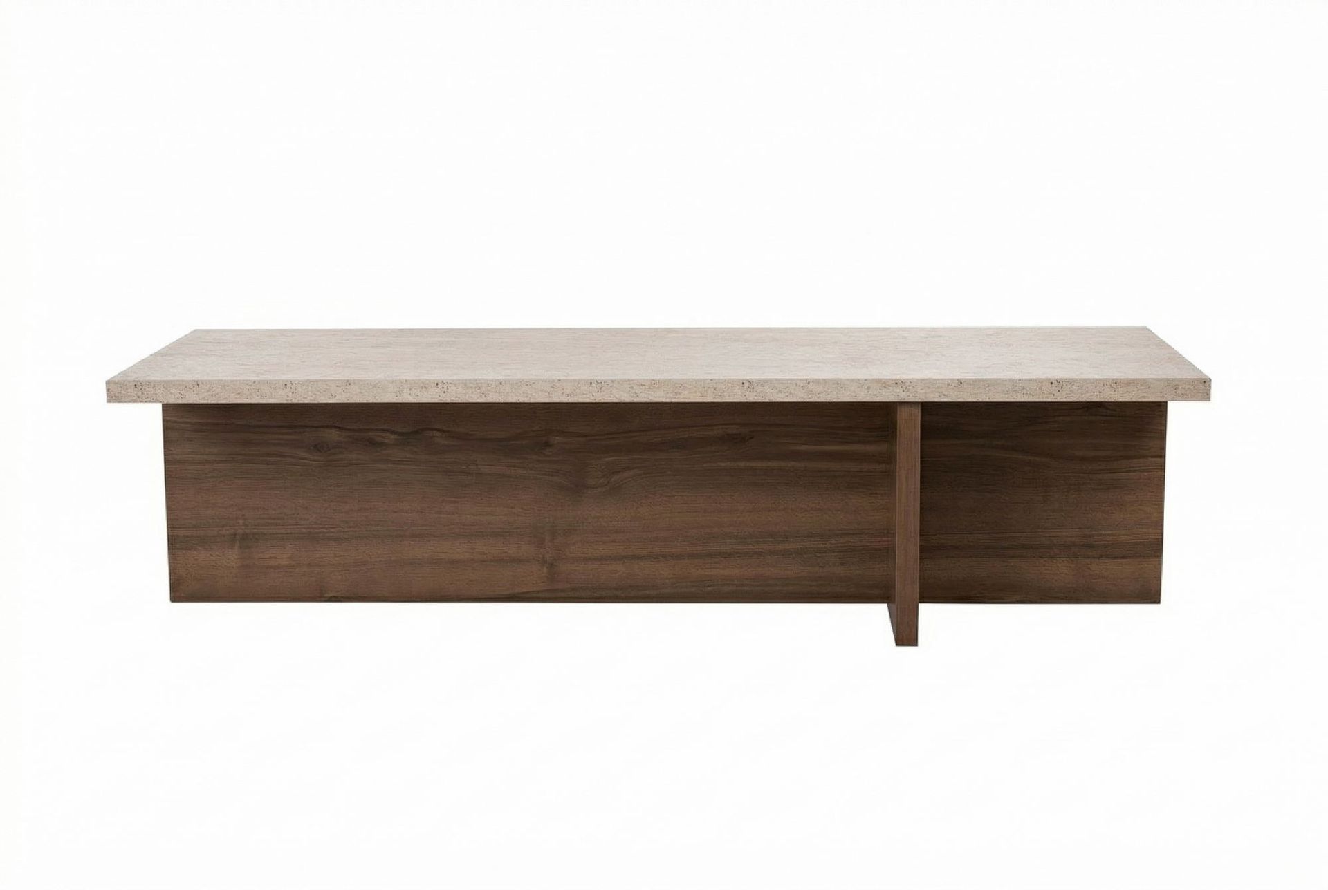 Zephral Soffbord 120x30x45 cm - Travertin, Milano Walnut