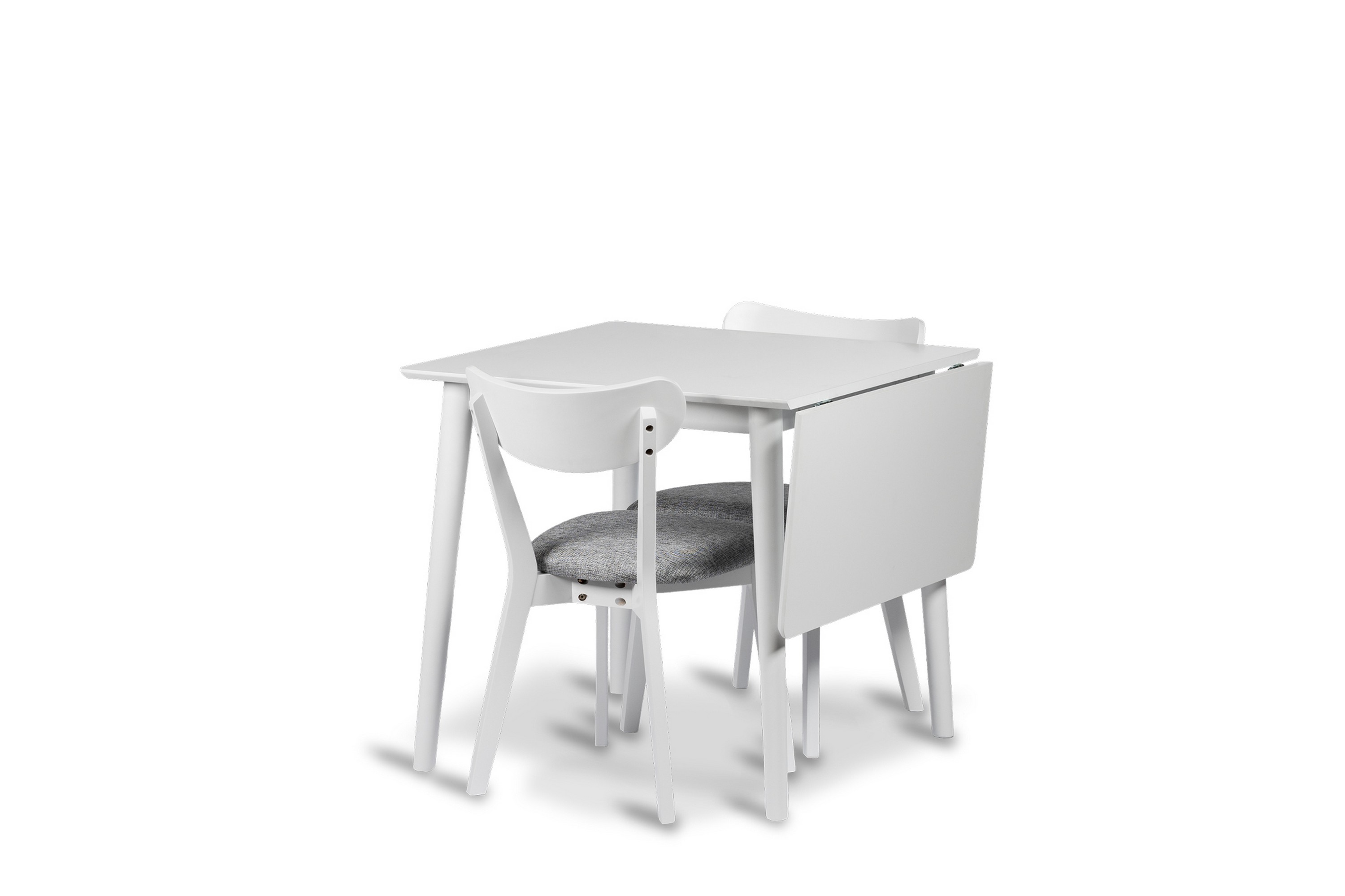 åland matgrupp 80-120 cm med 2 st åland stolar - vit