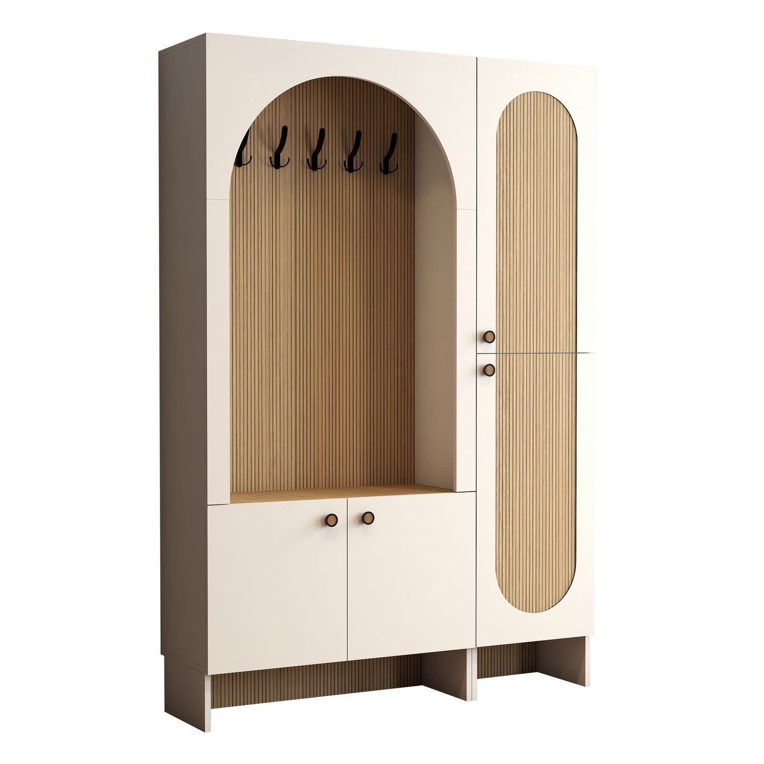 Ayleid Hallmöbel 200 cm - Kräm / Ek