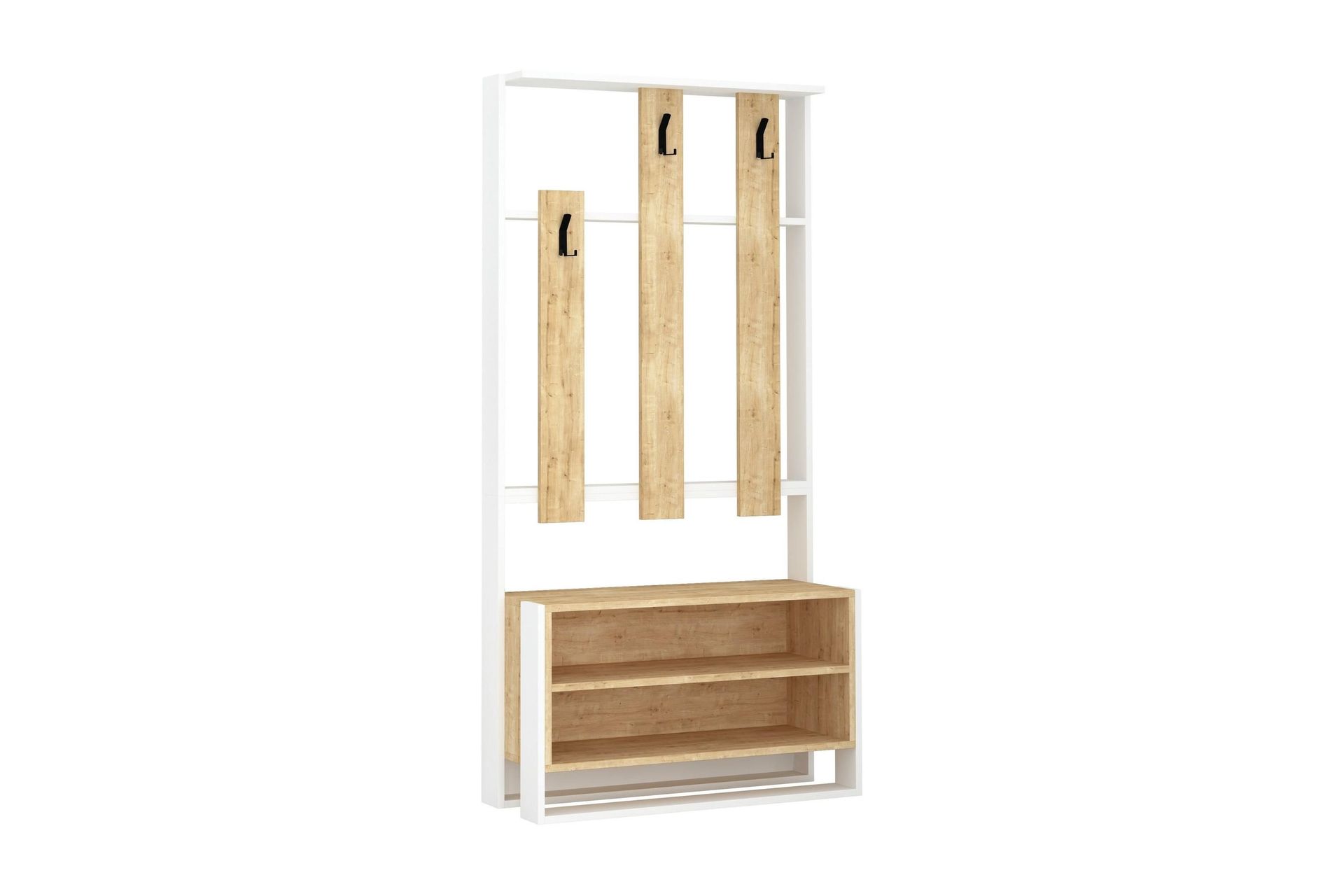 Bodsjö Klädförvaring 90 cm - Brun/Vit
