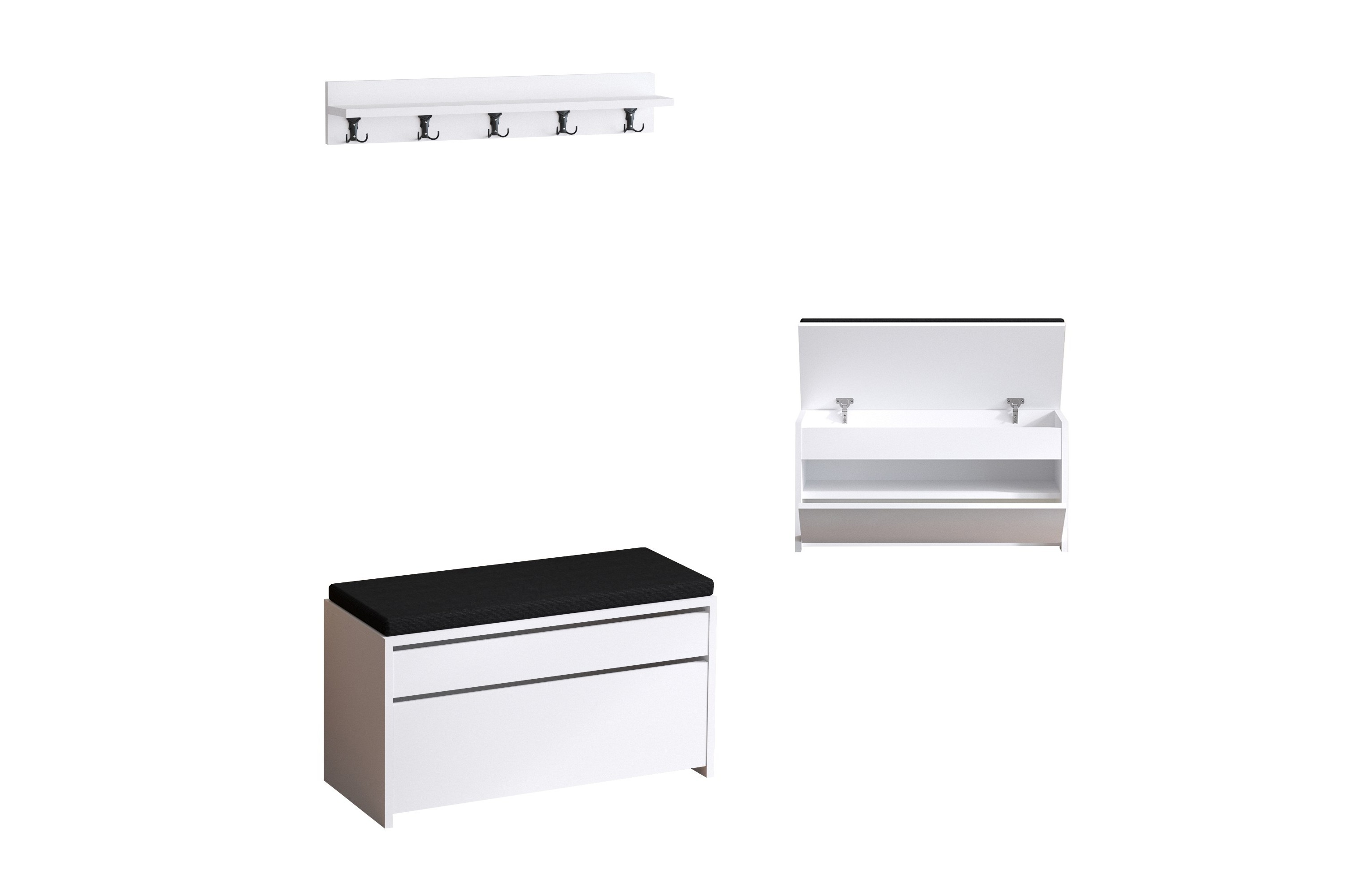 Hallmöbelset Dory Vit/Svart Hanah Home