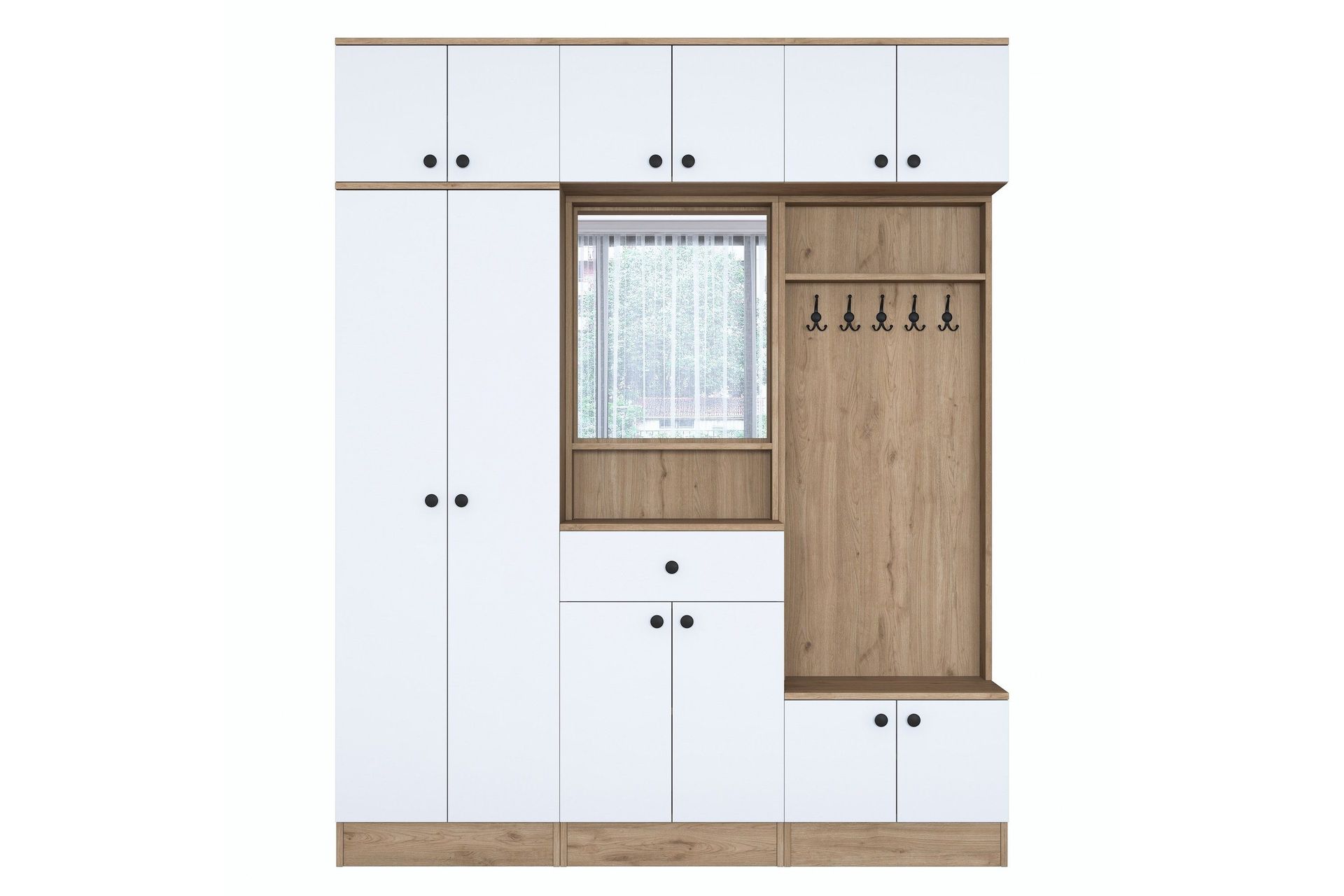 Honny Hallmöbelset Brun/Vit - Hanah Home