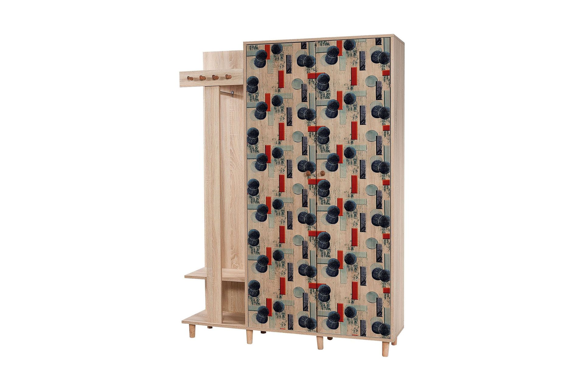 Brokind Klädförvaring 135 cm - Flerfärgad