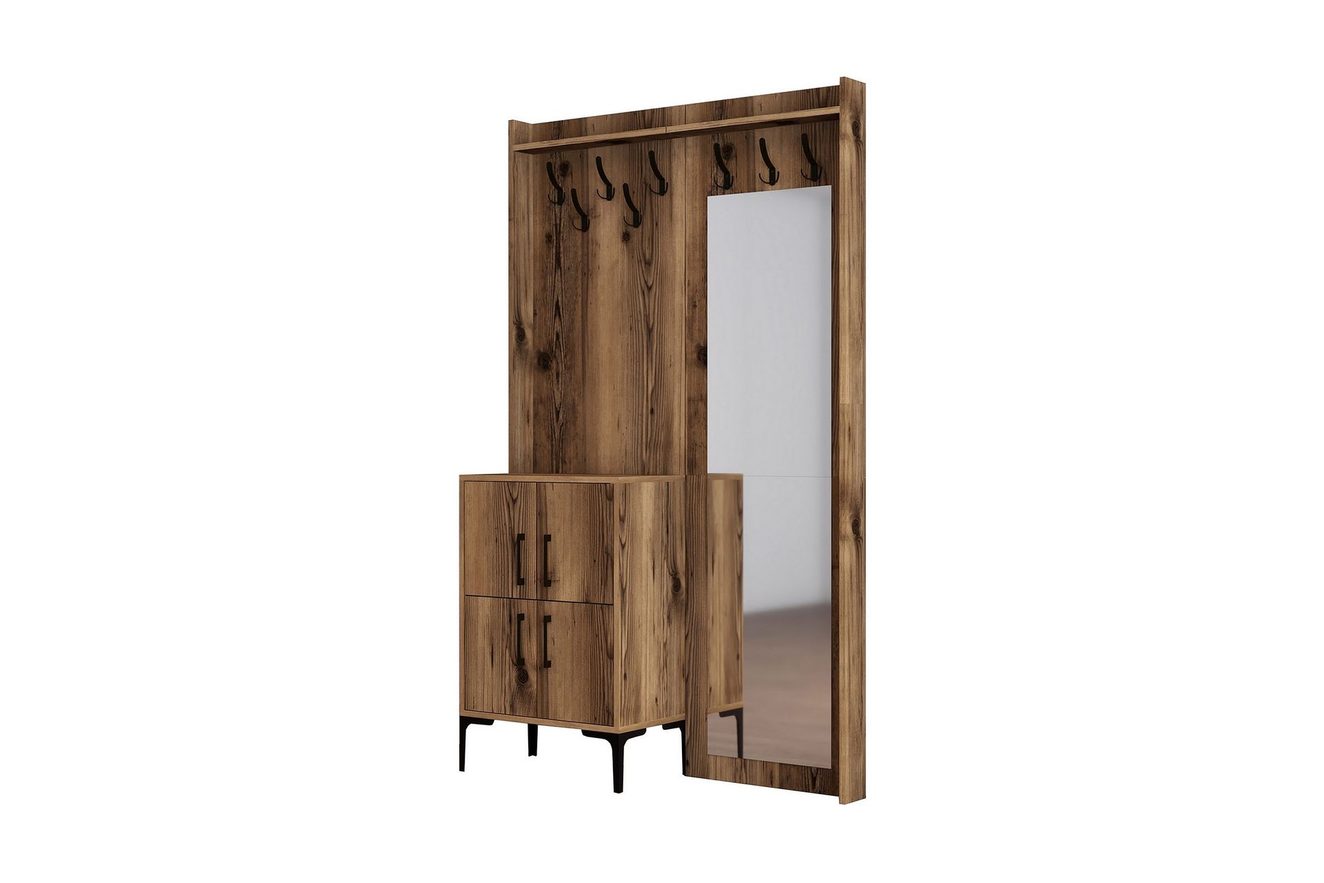 Retzow Hallmöbelset 120 cm - Mörkbrun