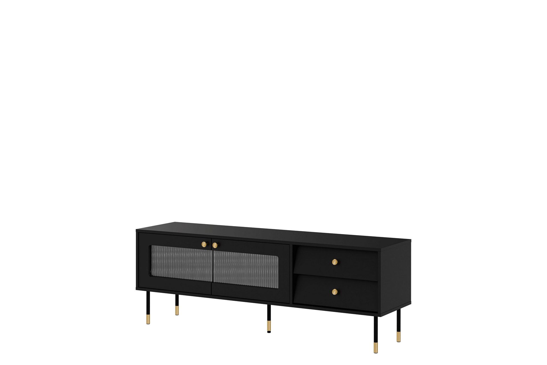 Akilesh Tv-b&auml;nk 150 cm - Svart