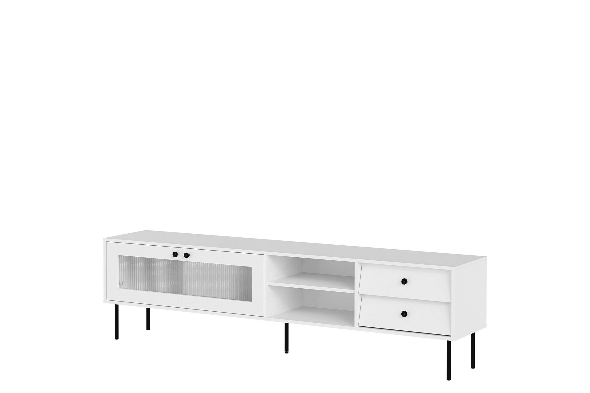 Akilesh Tv-b&auml;nk 200 cm - Vit