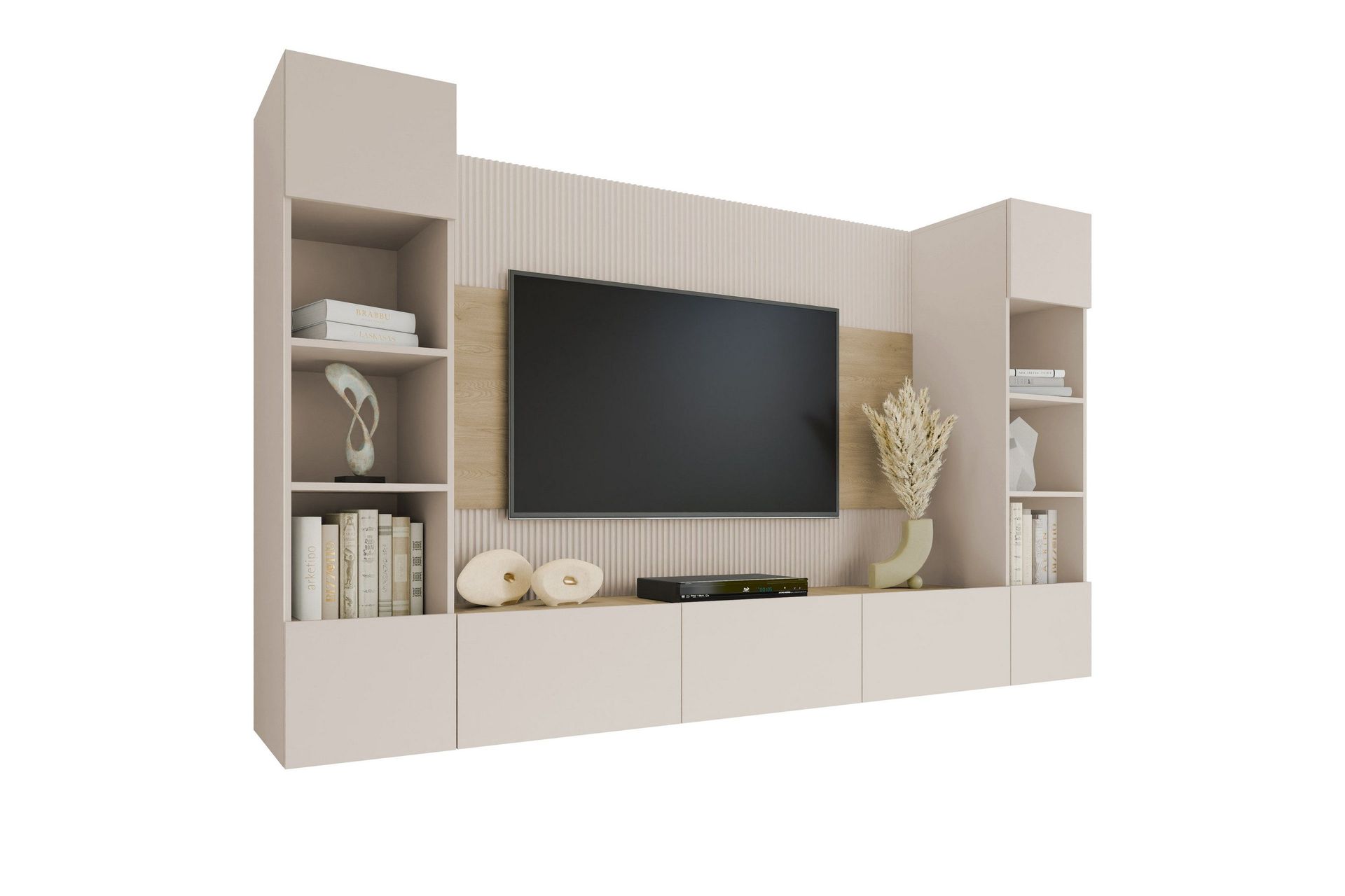 Bernice Tv-skåp 260x38 cm - Beige