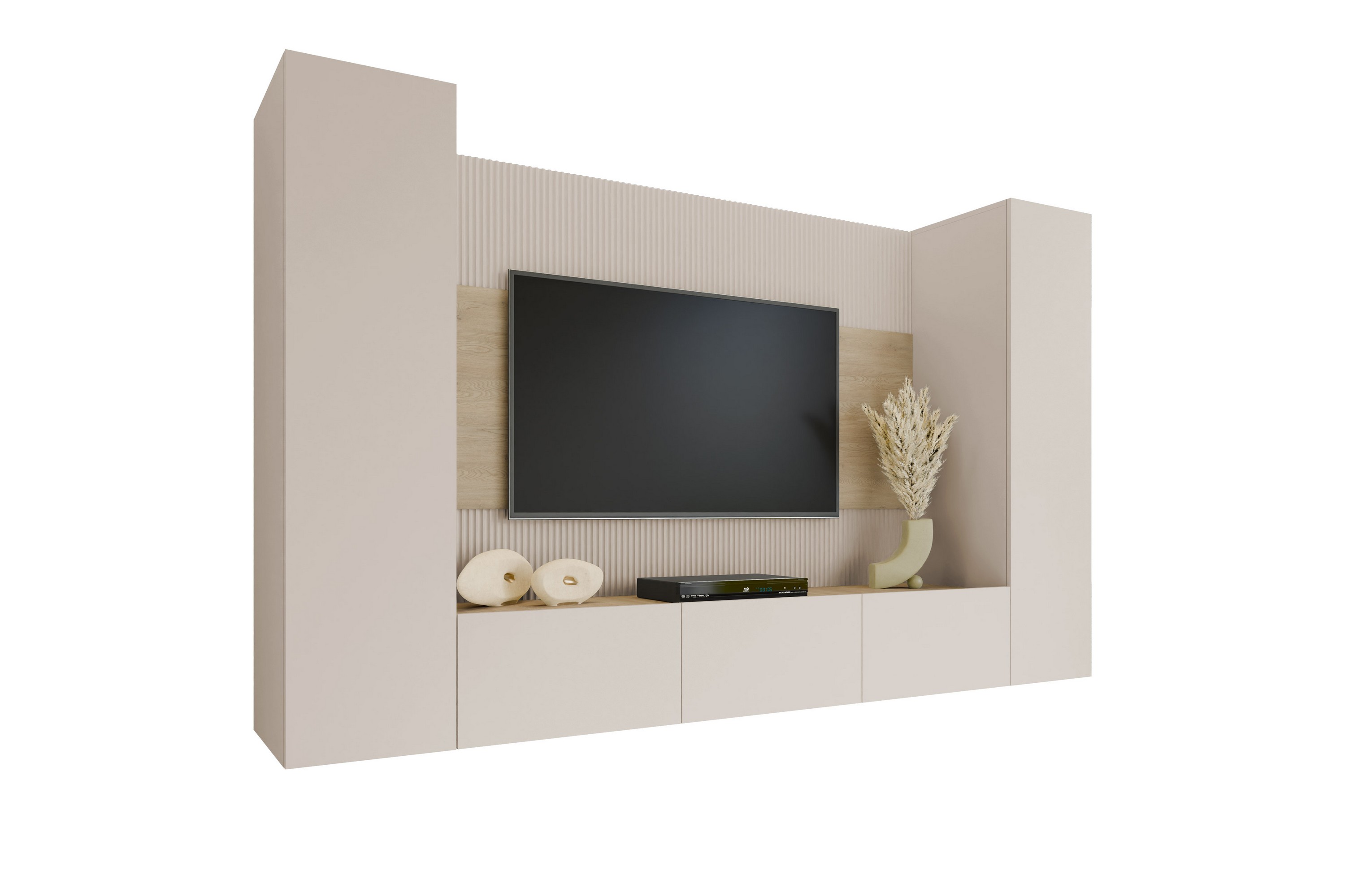 bernice tv-skåp 260x38 cm - beige