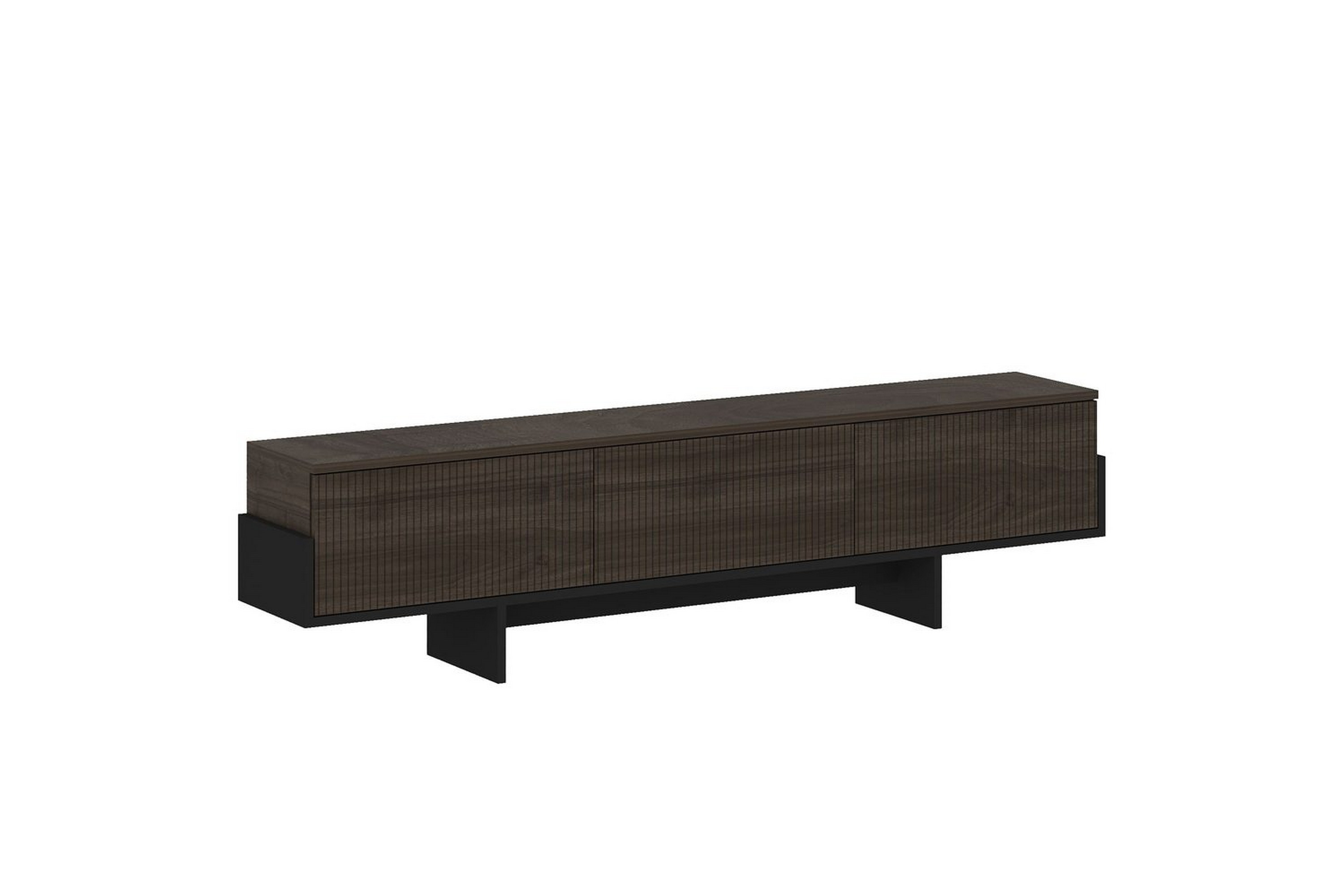 brin tv-bänk 180 cm - brun/svart