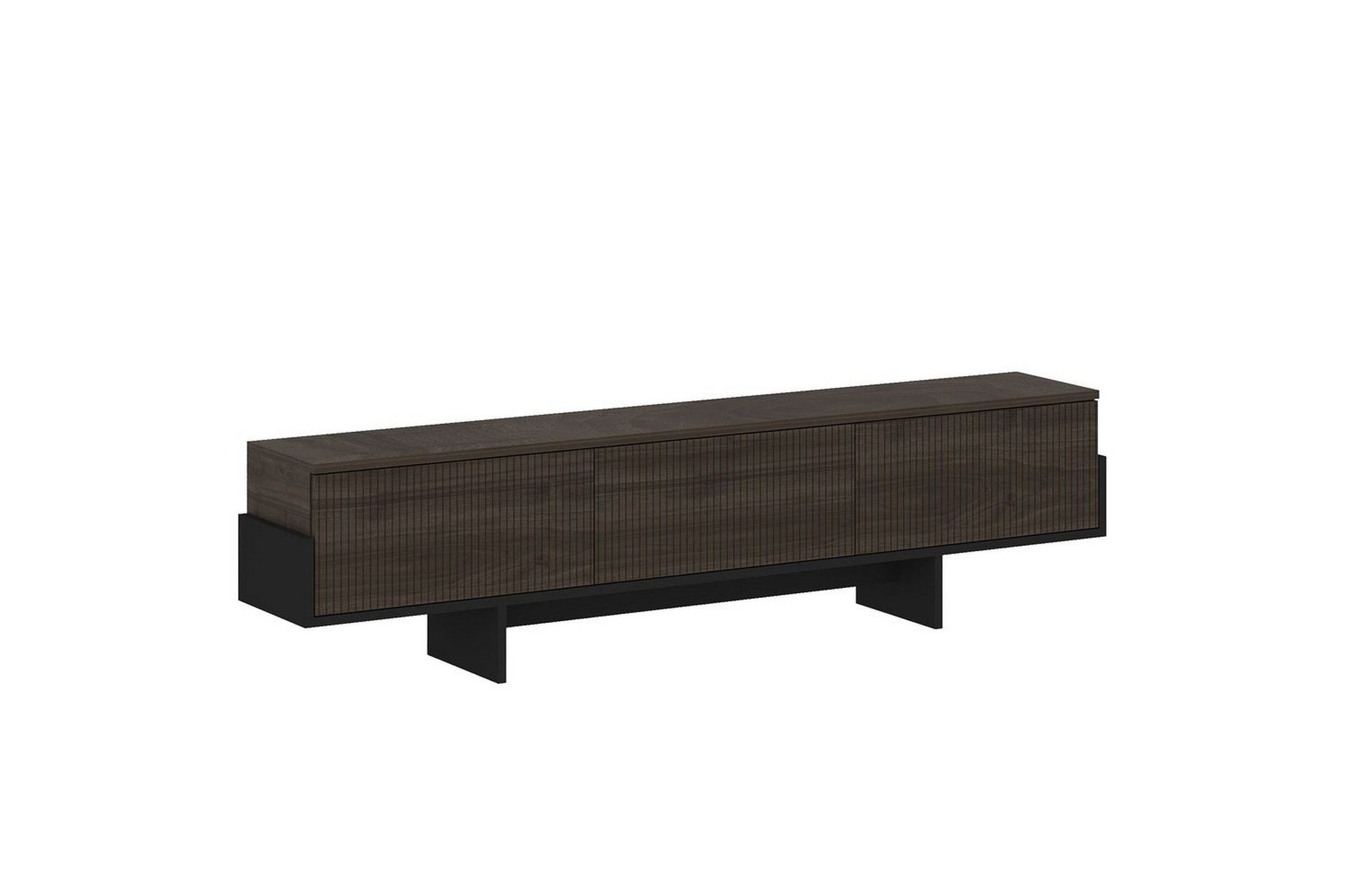 brin tv-bänk 180 cm - brun/svart