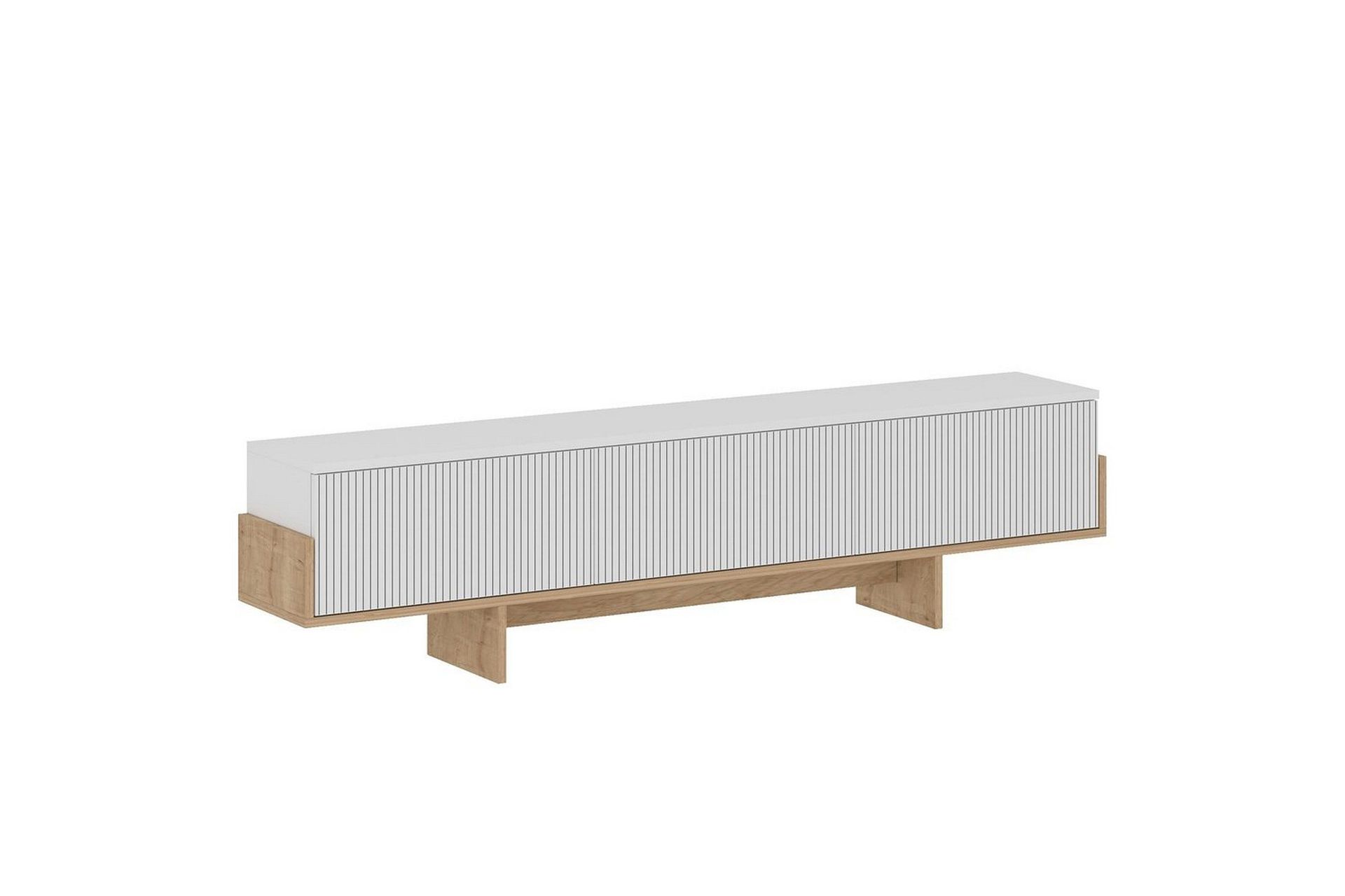 brin tv-bänk 180 cm - natur/vit