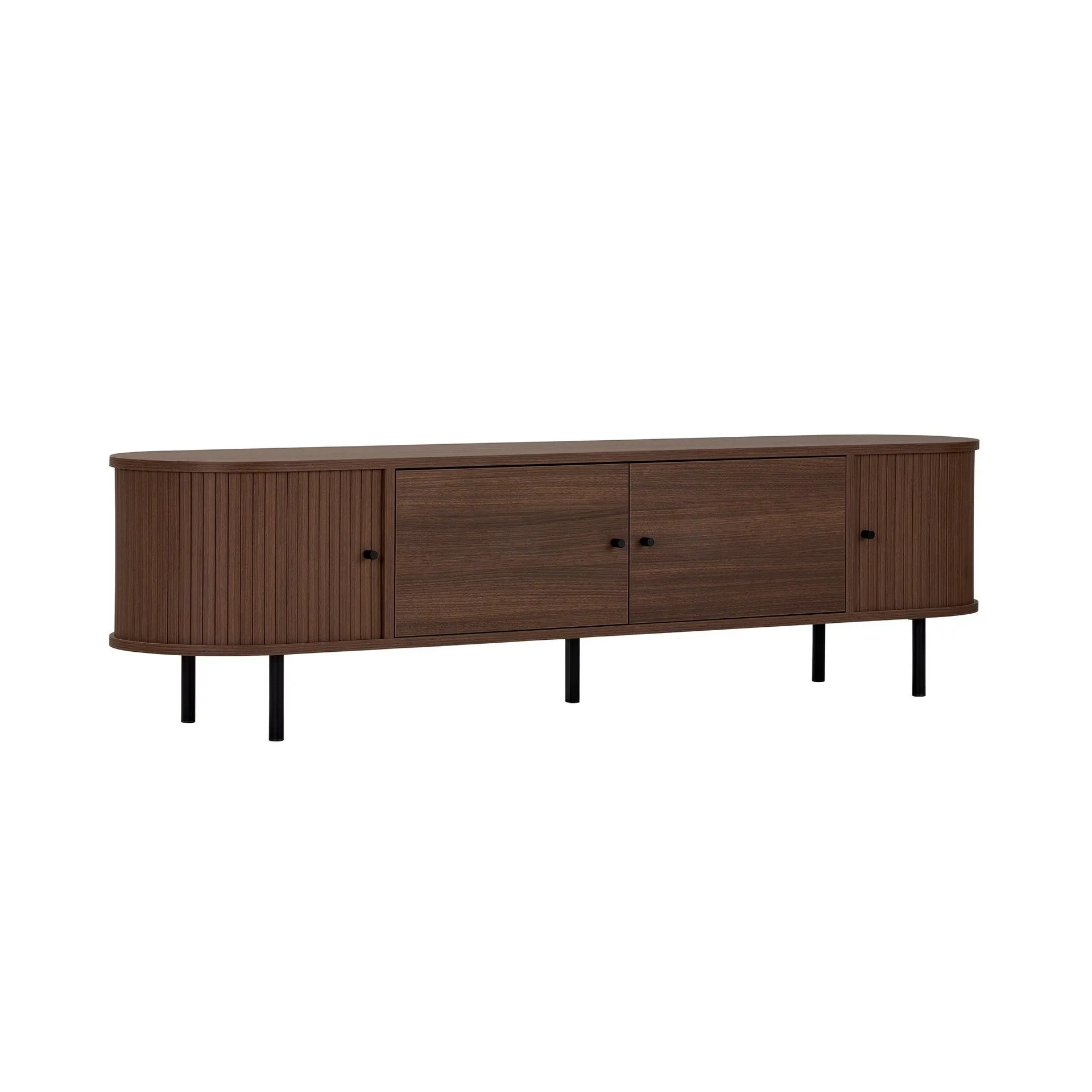 Bryric Tv-b&auml;nk 180 cm - Valn&ouml;t/Svart