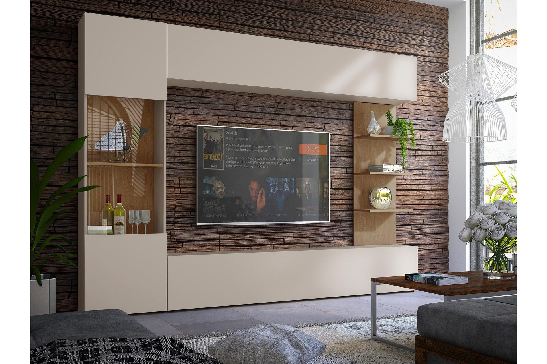 Bunda Tv-möbelset 250x30 cm - Beige