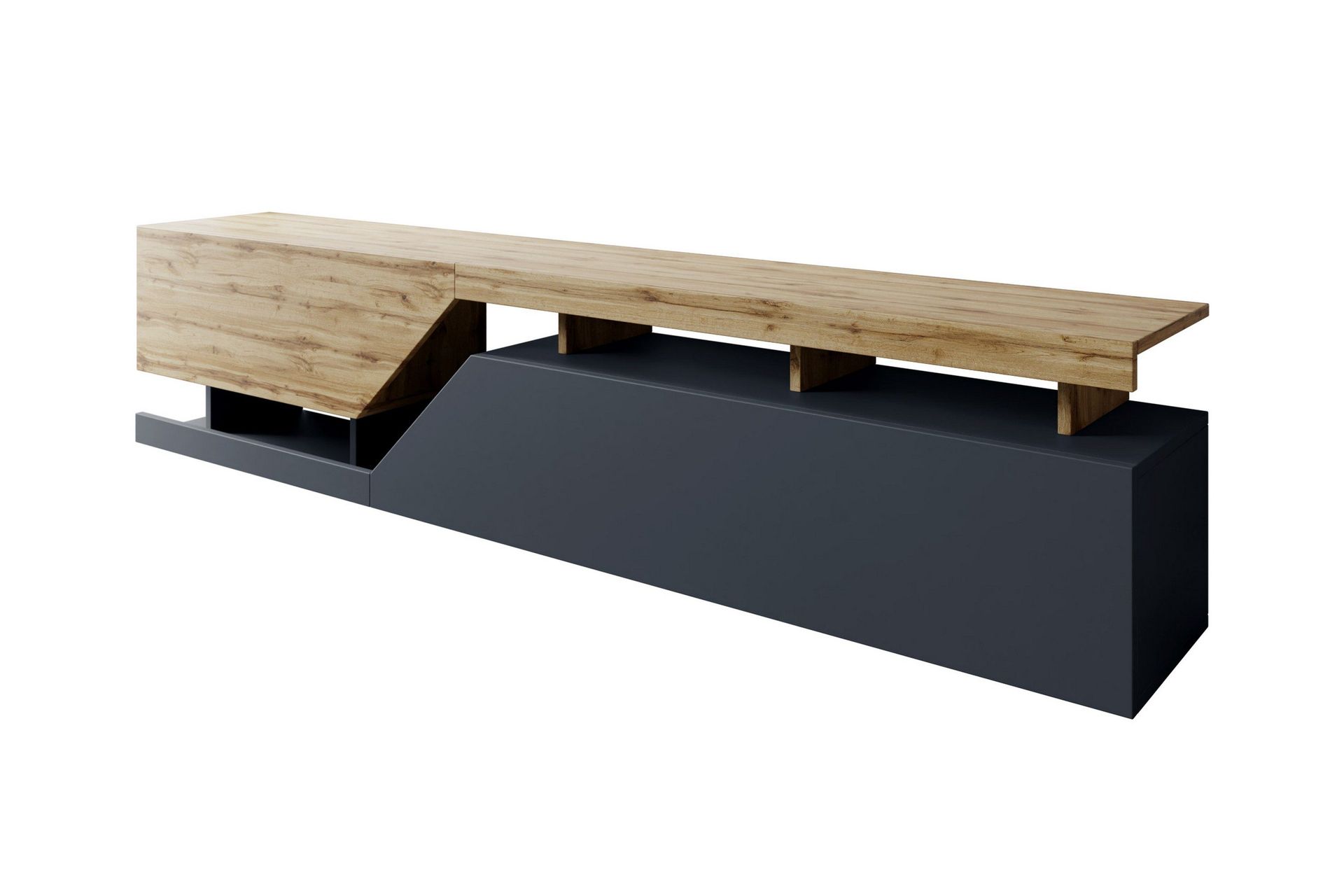 ceelias tv-bänk 200 cm - antracit