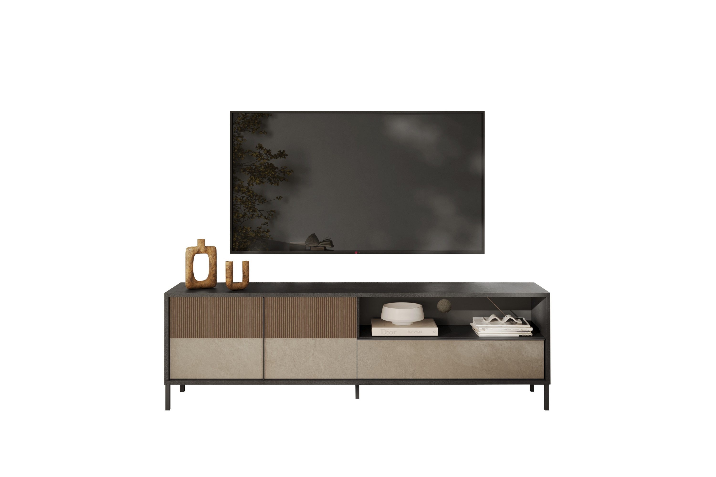 Everest Tv-bänk 206x40 cm Mässing