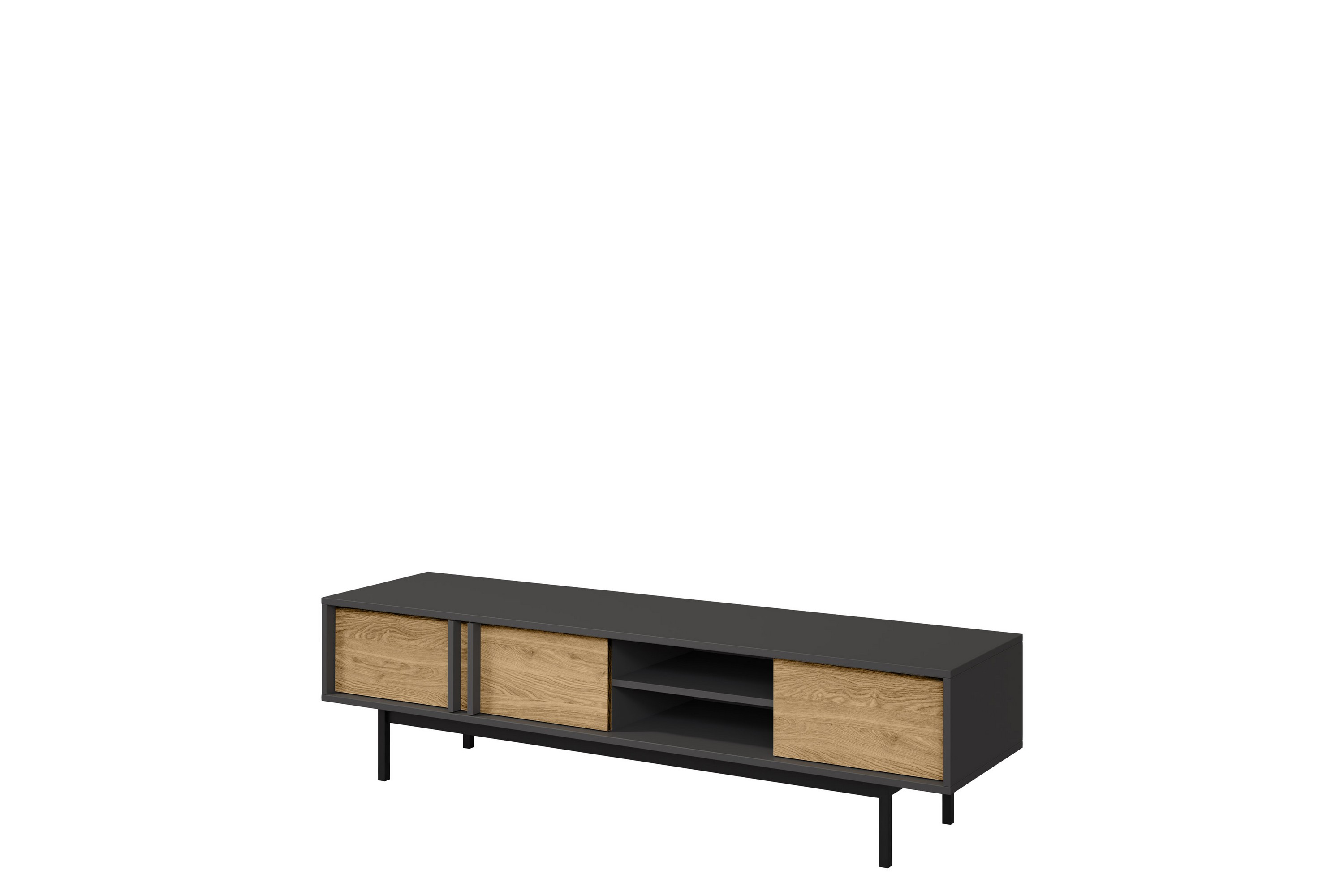 farshian tv-bänk 163x43 cm - grå/brun