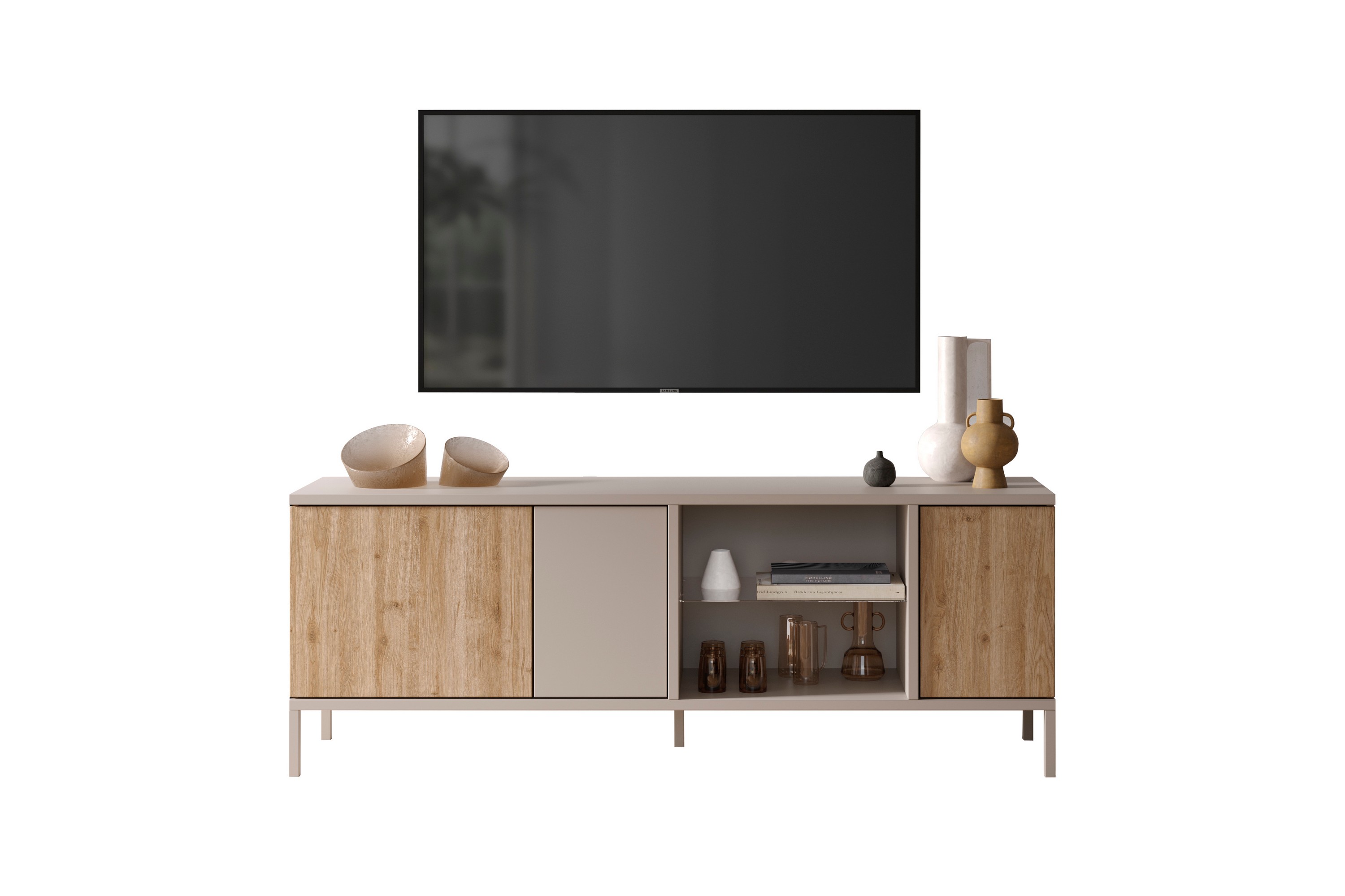 Gent Tv-bänk 160x43 cm GråBrun