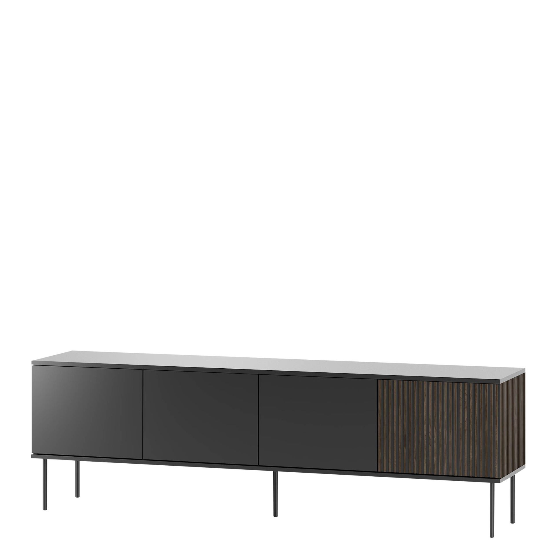 Gravendal TV-bänk 182x57 cm - Svart, valnöt
