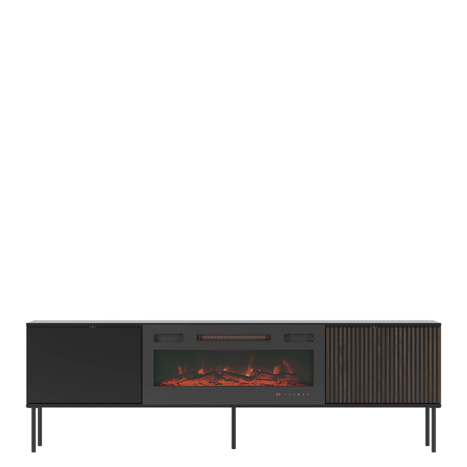 Gravendal TV-b&auml;nk 182x57 cm - Svart, valn&ouml;t