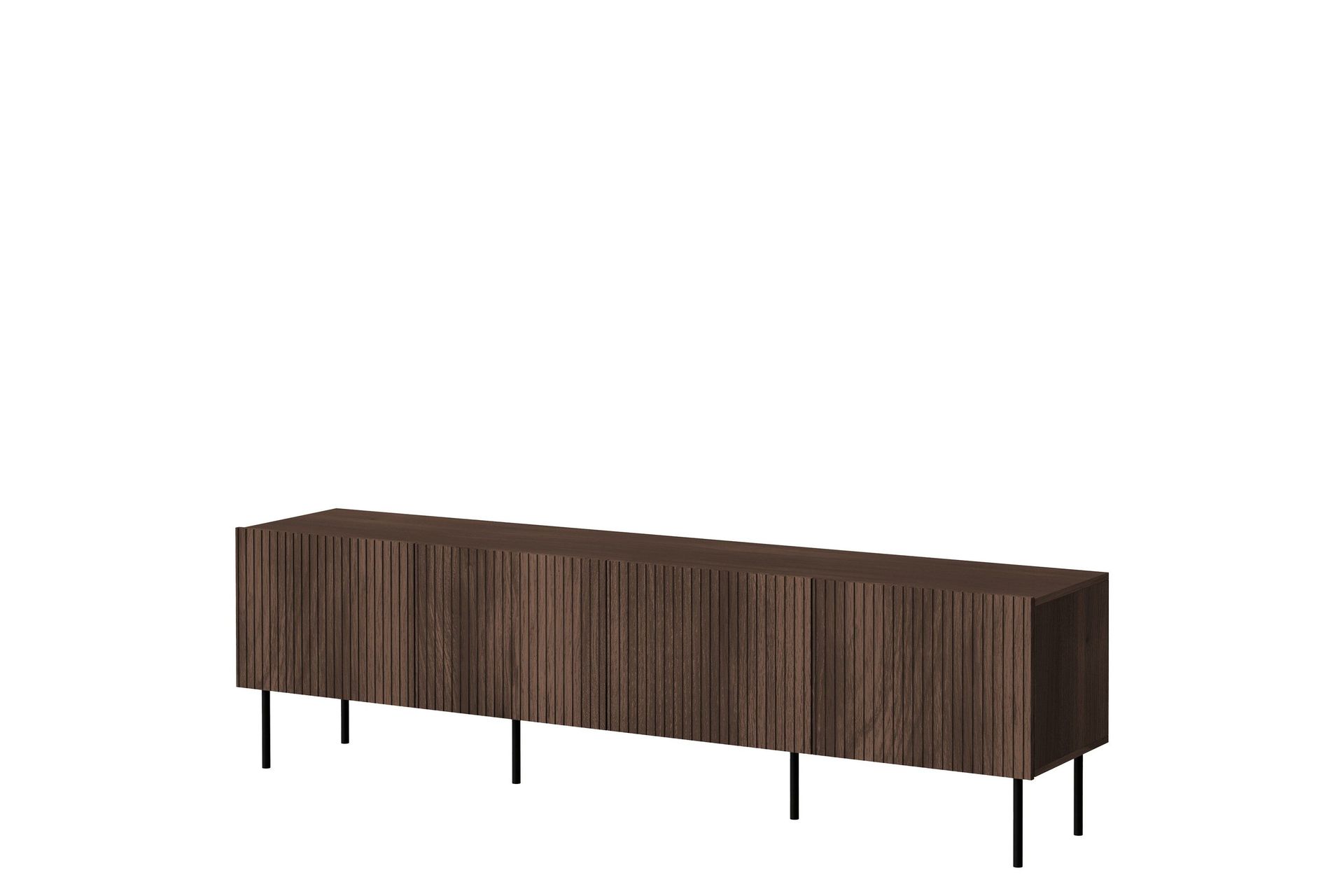 Hammarstrand Tv-b&auml;nk med F&ouml;rvaring 201 cm - Valn&ouml;t / Brun / Ribbad