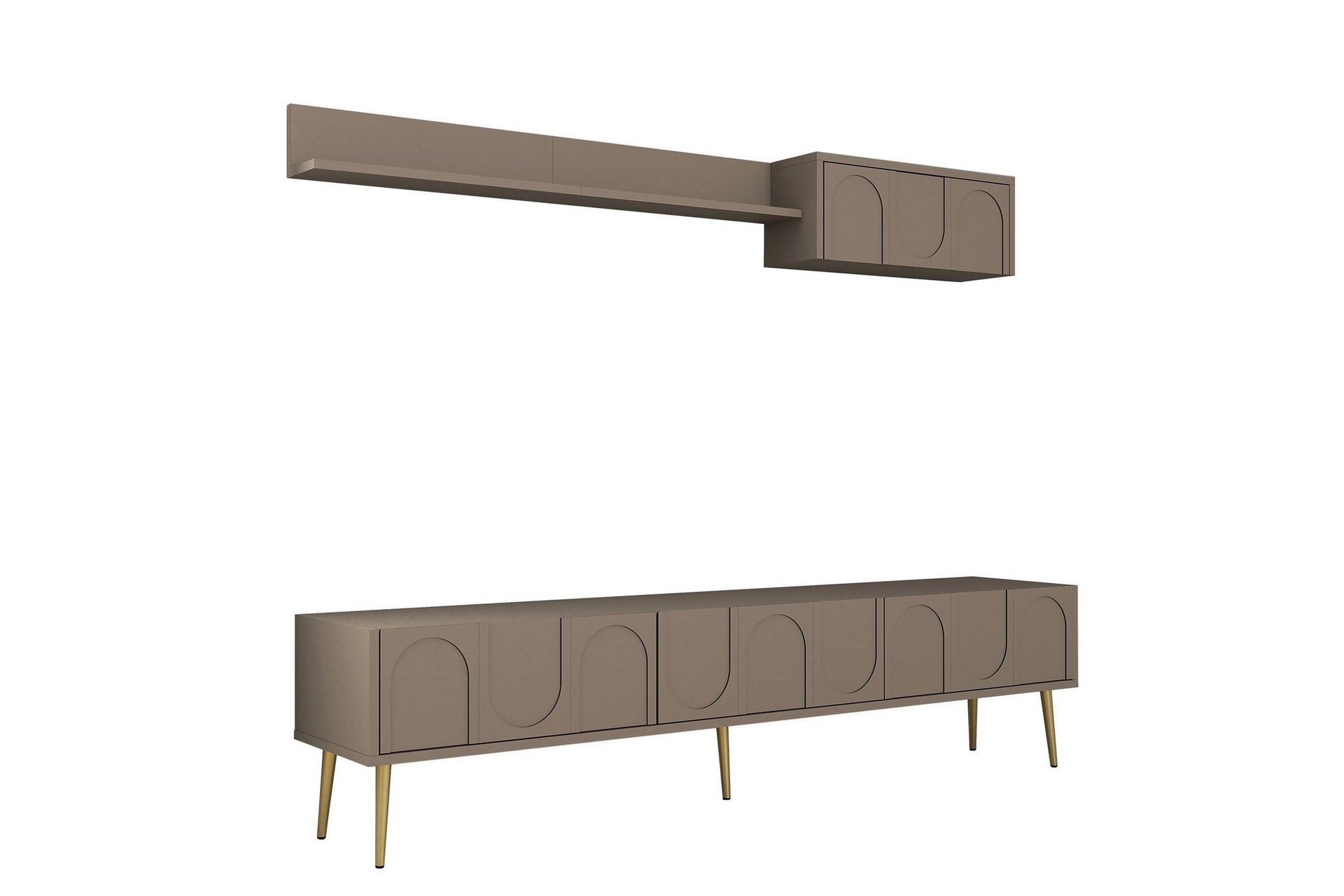 Hazim Tv-b&auml;nk 180 cm - Guld