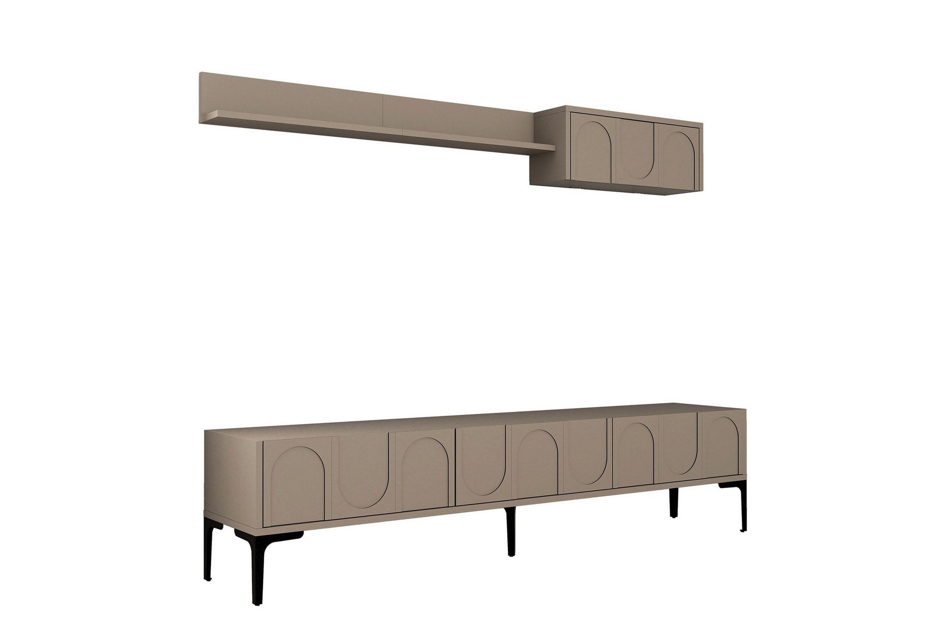 Hazim Tv-b&auml;nk 180 cm - Svart